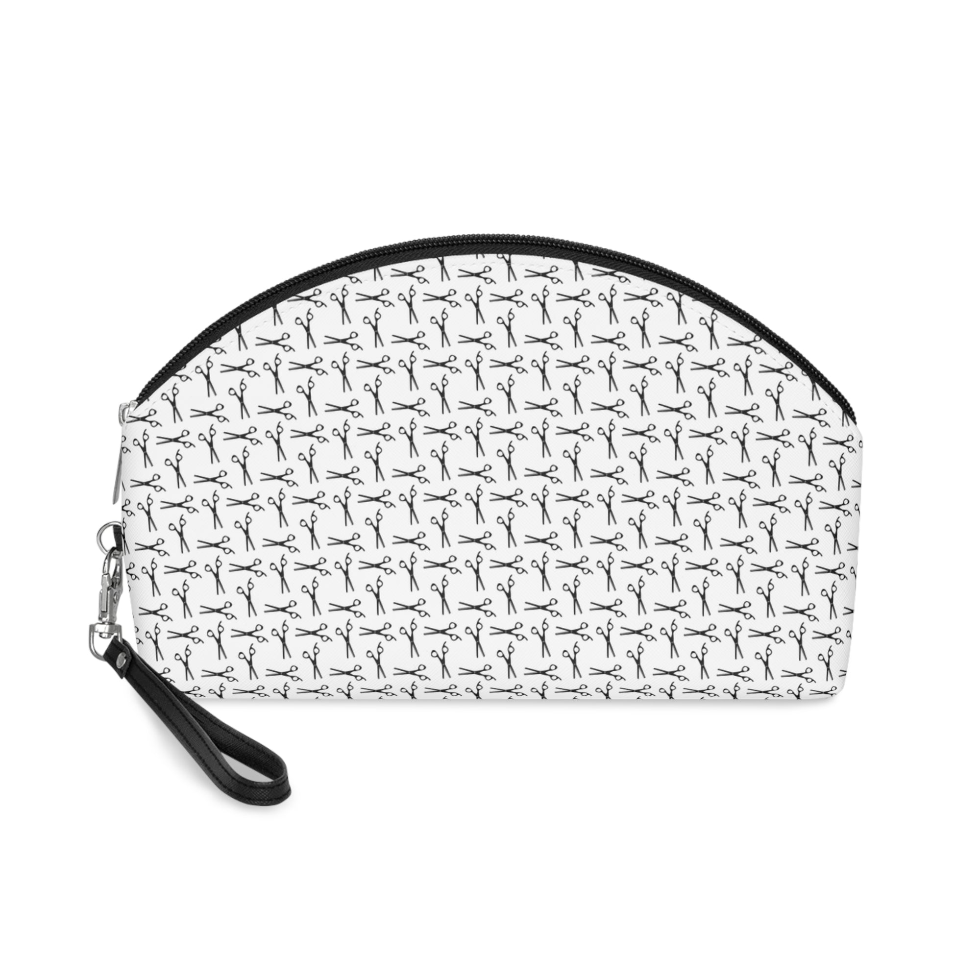 Shears Pattern Makeup Bag – Compact Cosmetic Pouch with Wristlet