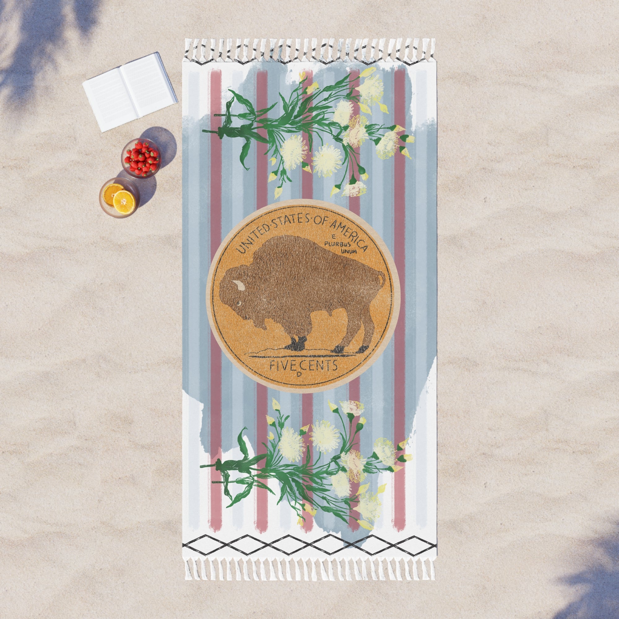 Buffalo Nickel Boho Beach Cloth