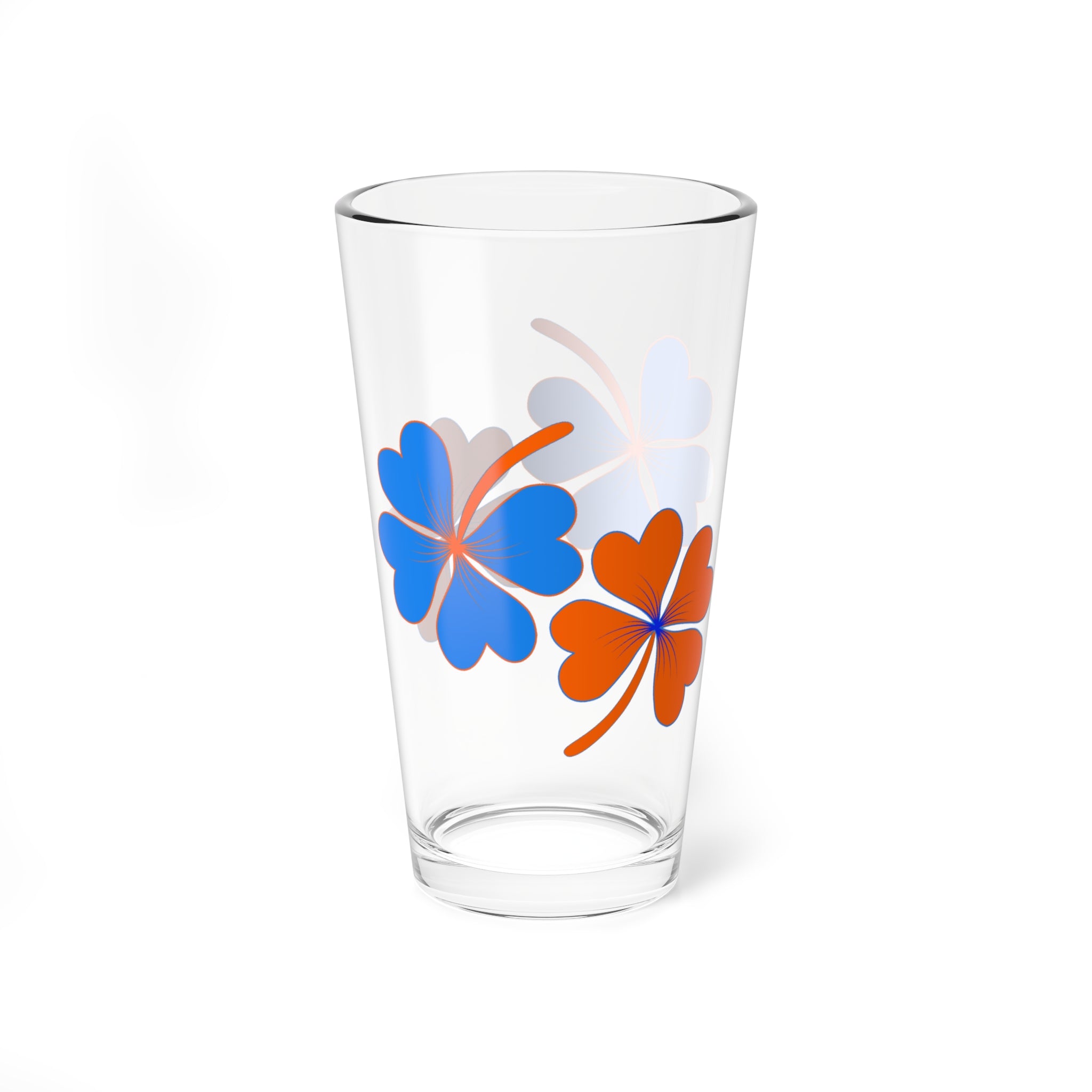 Lucky Boise Blue & Orange Mixing Glass, 16oz | Vibrant Drinkware