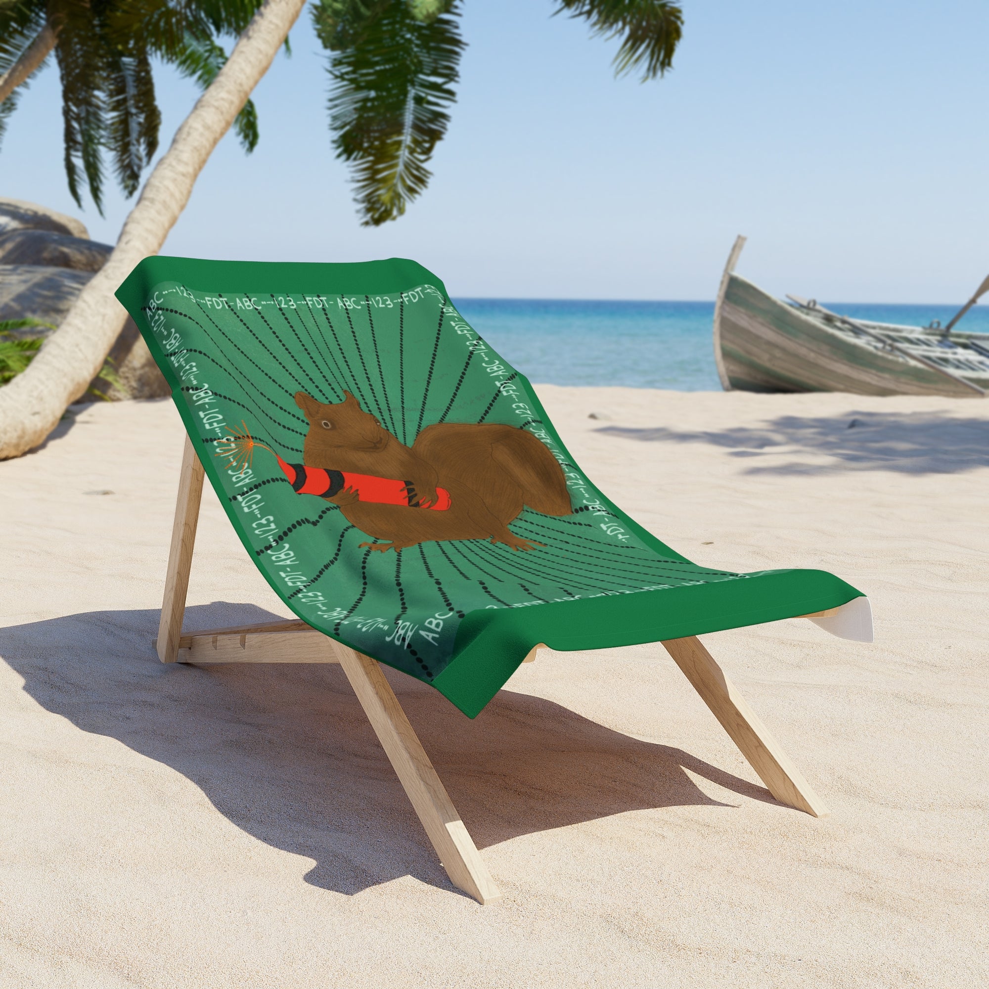 Dynamite Squirrel Beach Towel