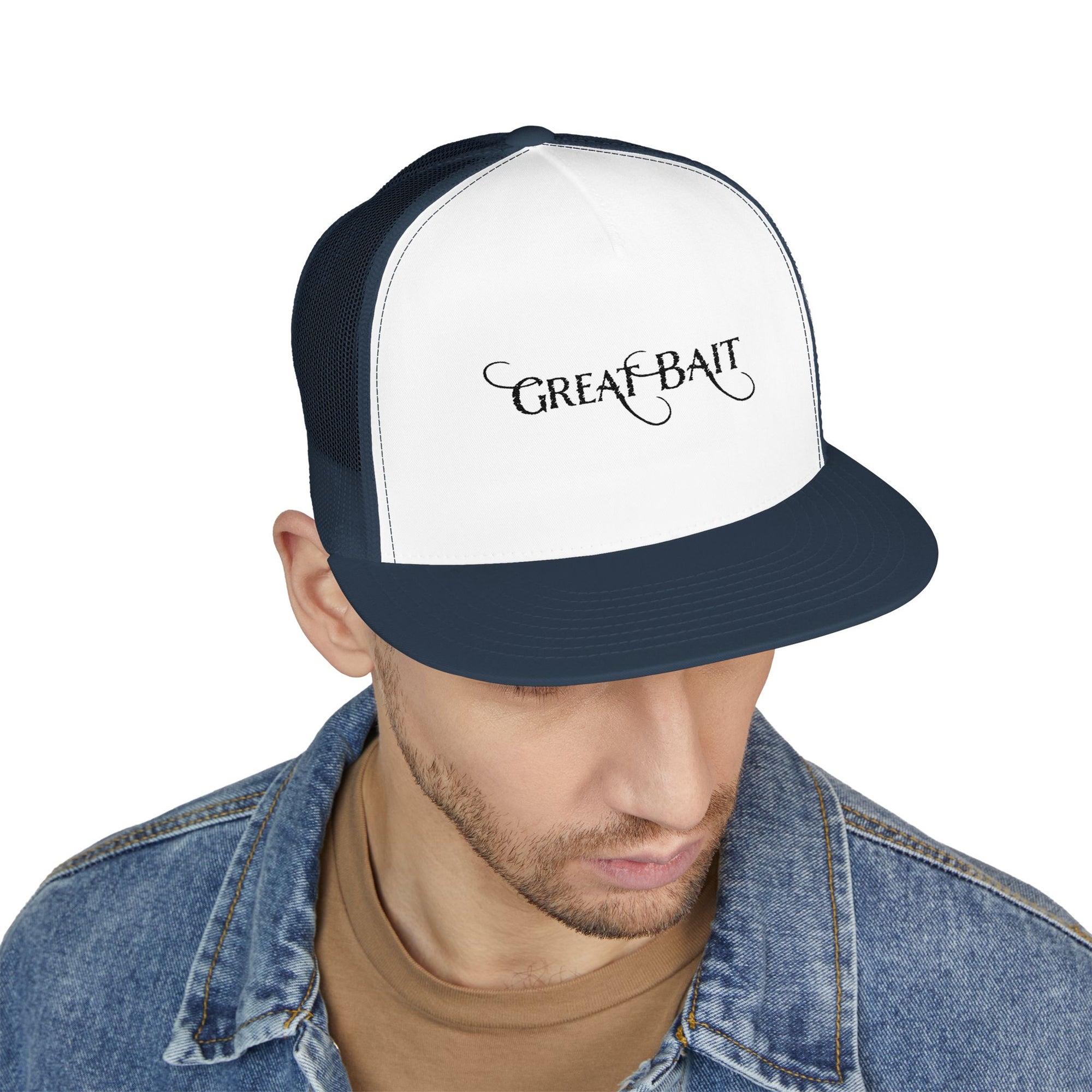 Great Bait 5 Panel Trucker Cap -Get Hooked