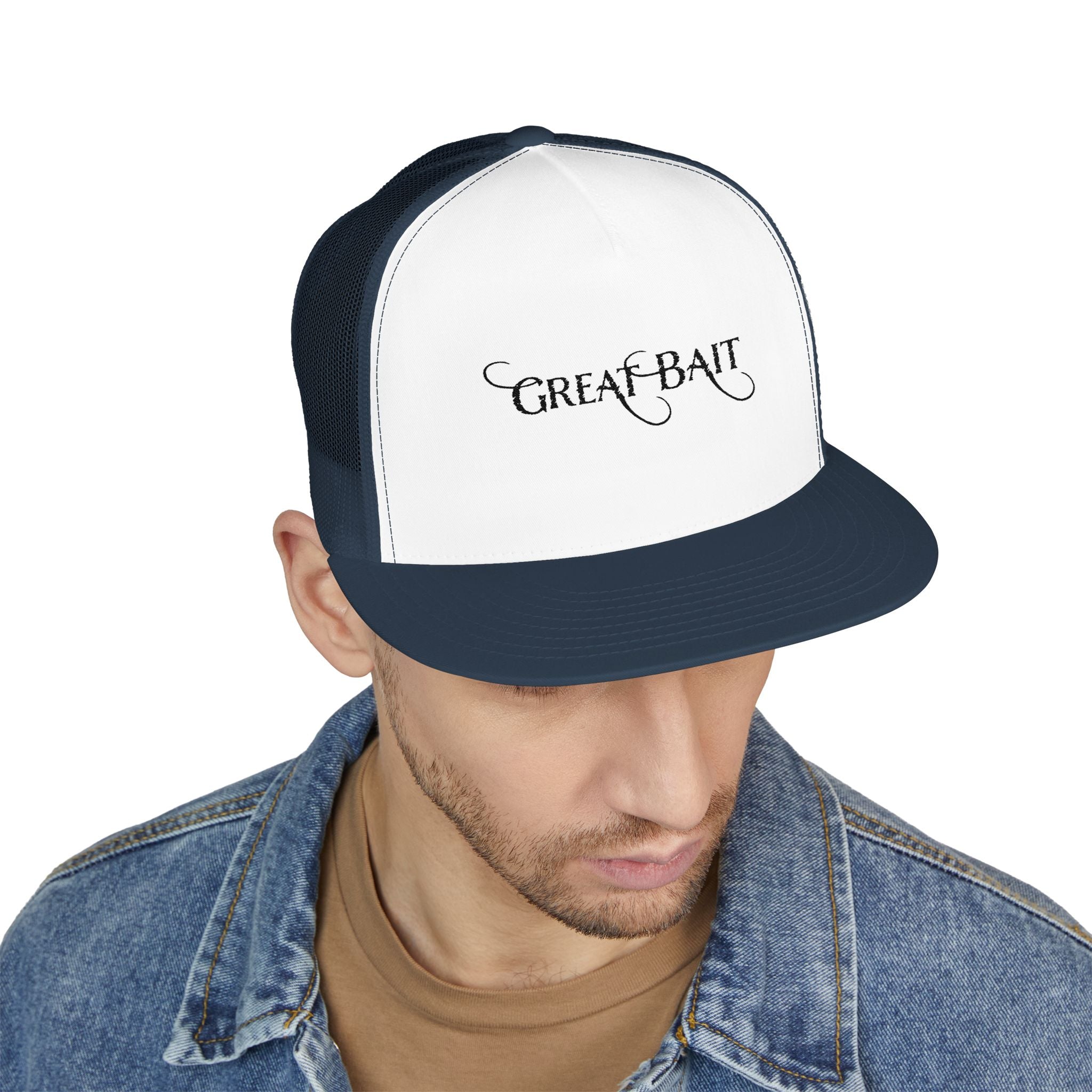 Great Bait 5 Panel Trucker Cap -Get Hooked