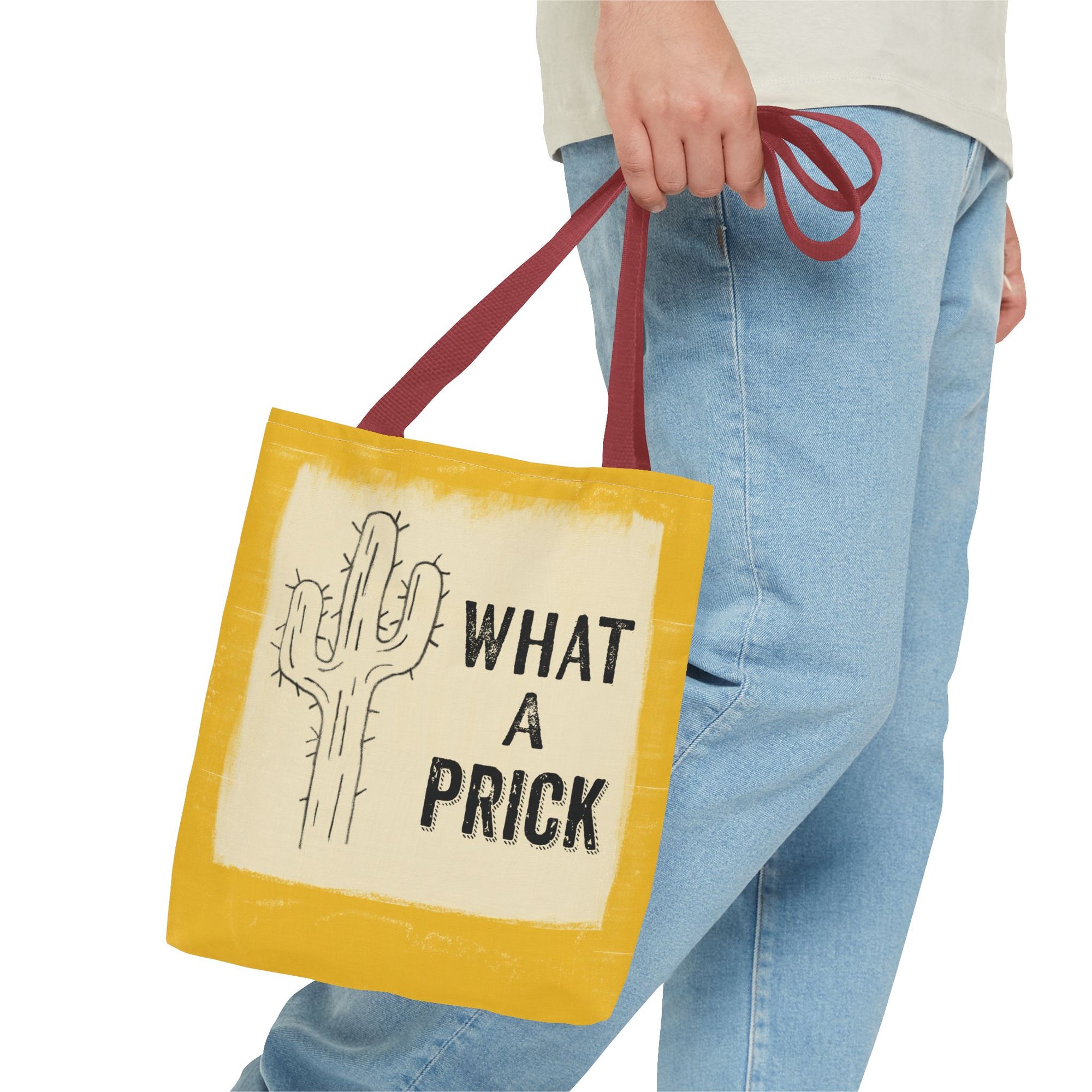 Funny Cactus Tote Bag - "What a Prick" Quirky Design for Everyday Use
