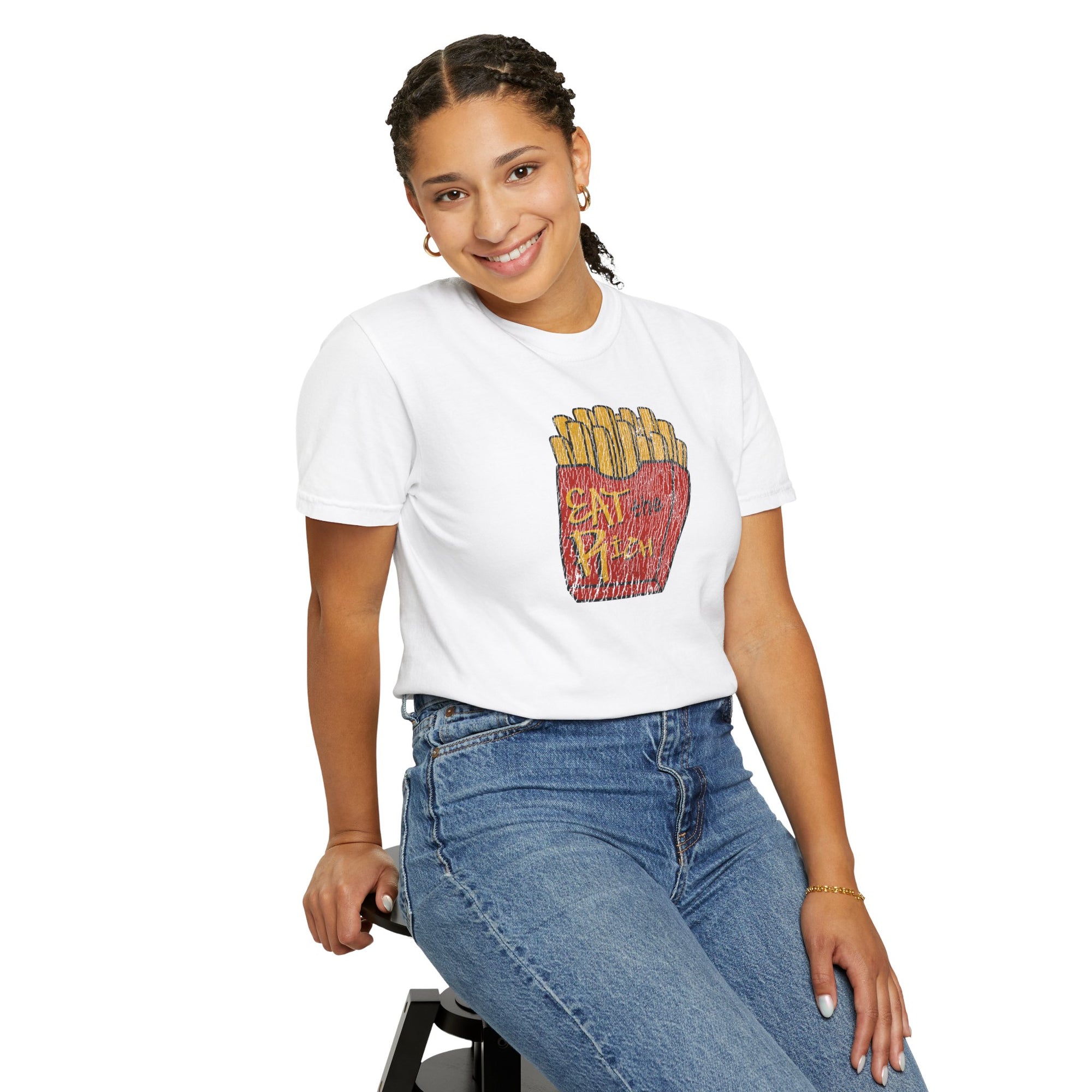 Eat The Rich Distressed Fries Tee