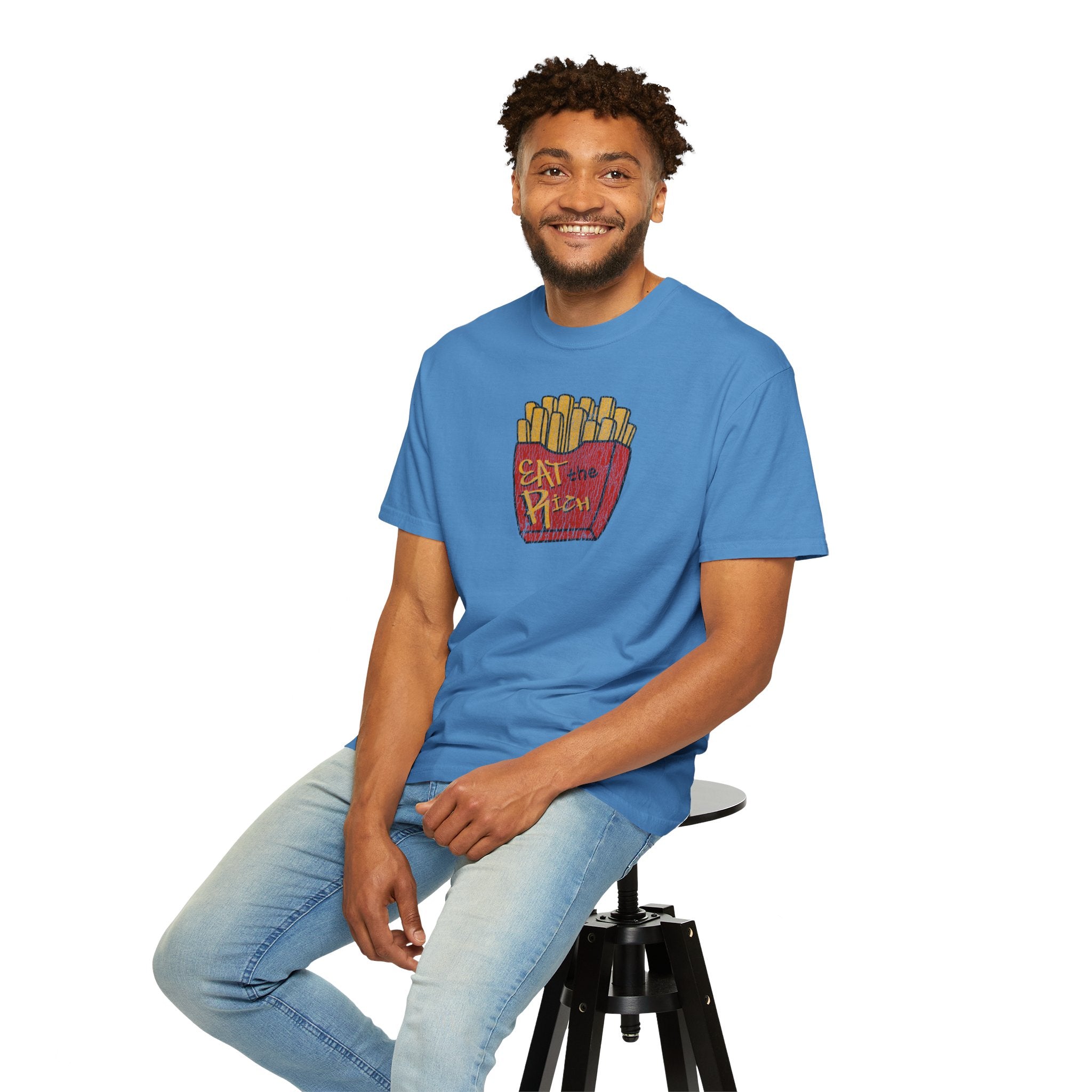 Eat The Rich Distressed Fries Tee