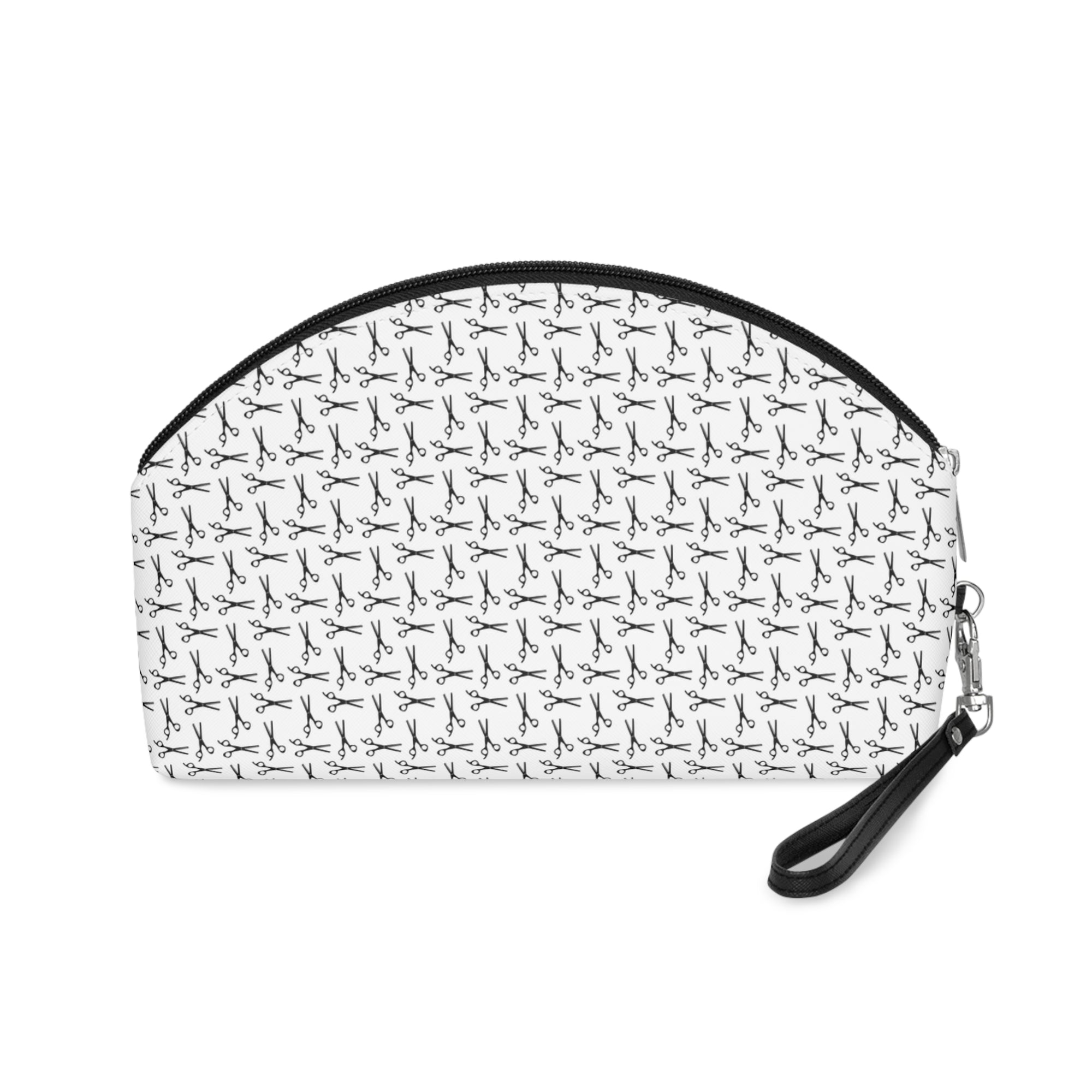 Shears Pattern Makeup Bag – Compact Cosmetic Pouch with Wristlet