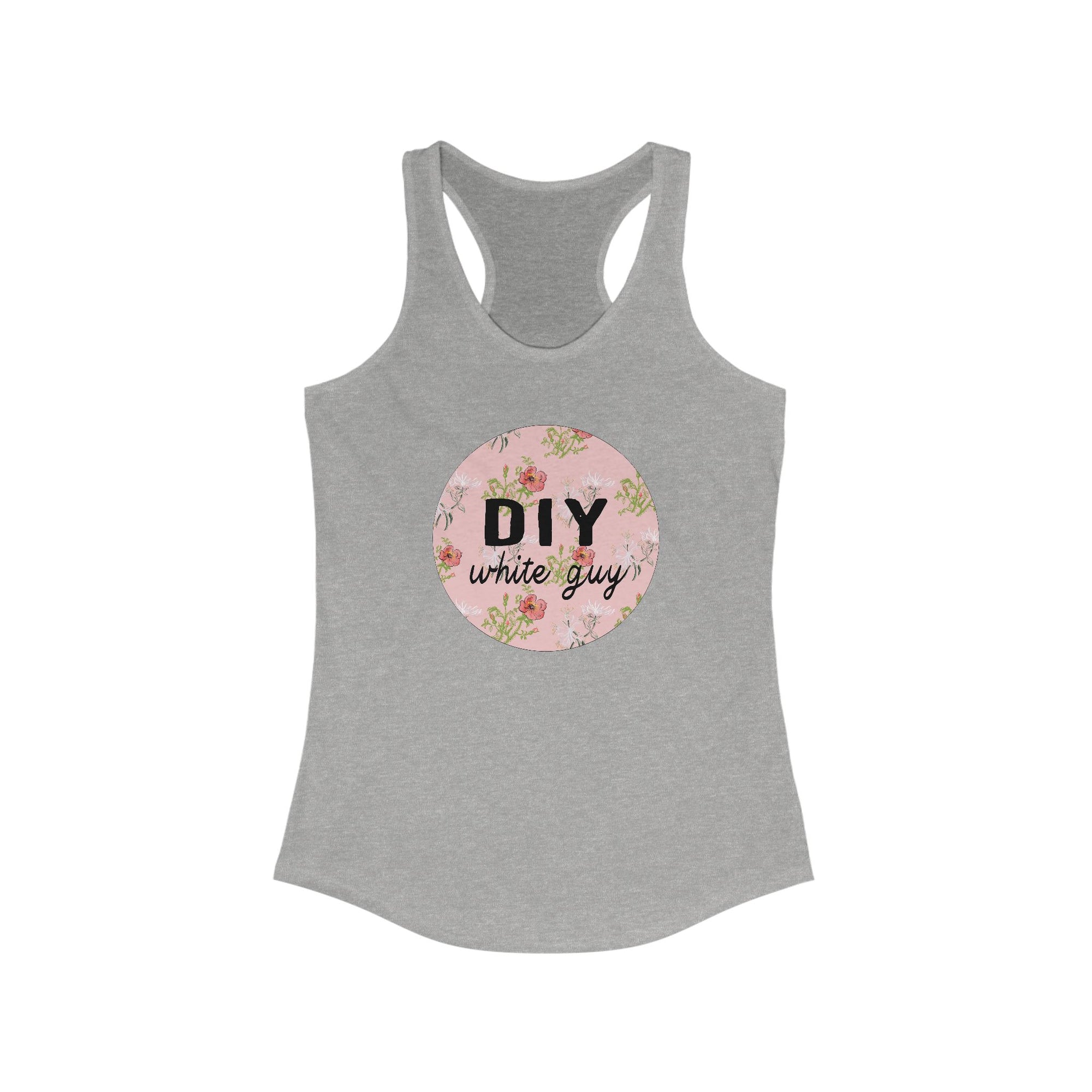 DIY White Guy Floral Women's Racerback Tank