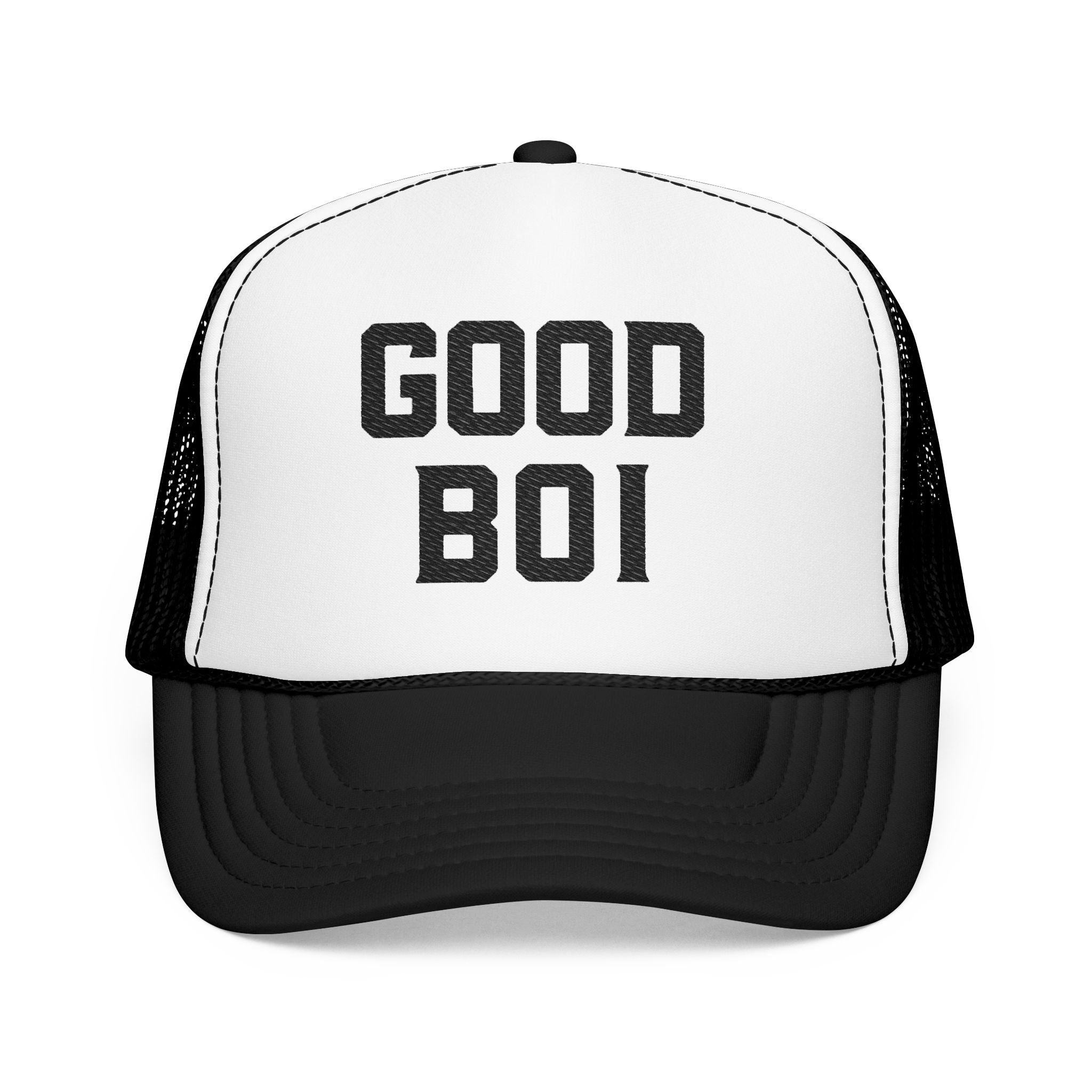 Good Boi Embroidered Foam Trucker Hat, Casual Cap, Boise Gift