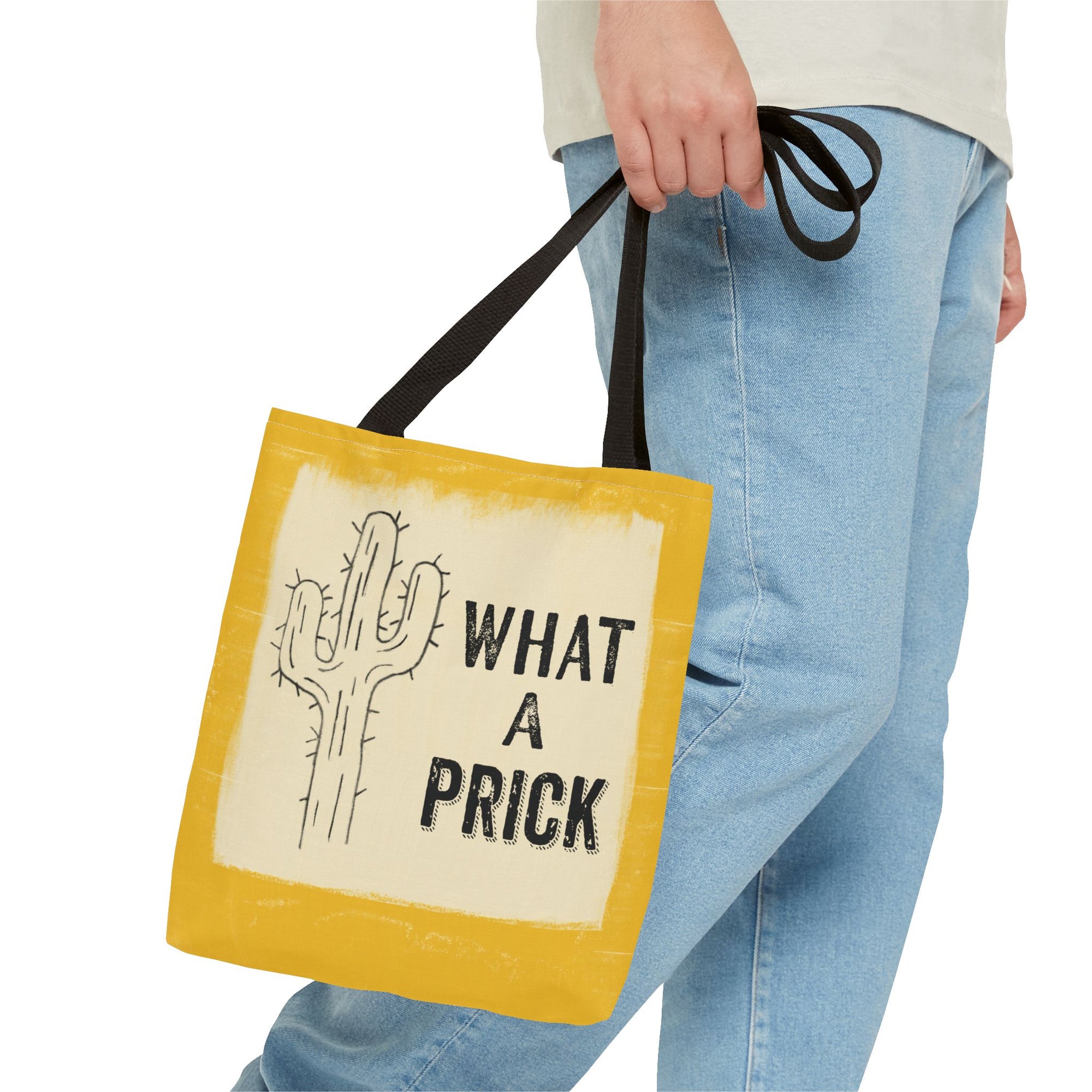 Funny Cactus Tote Bag - "What a Prick" Quirky Design for Everyday Use