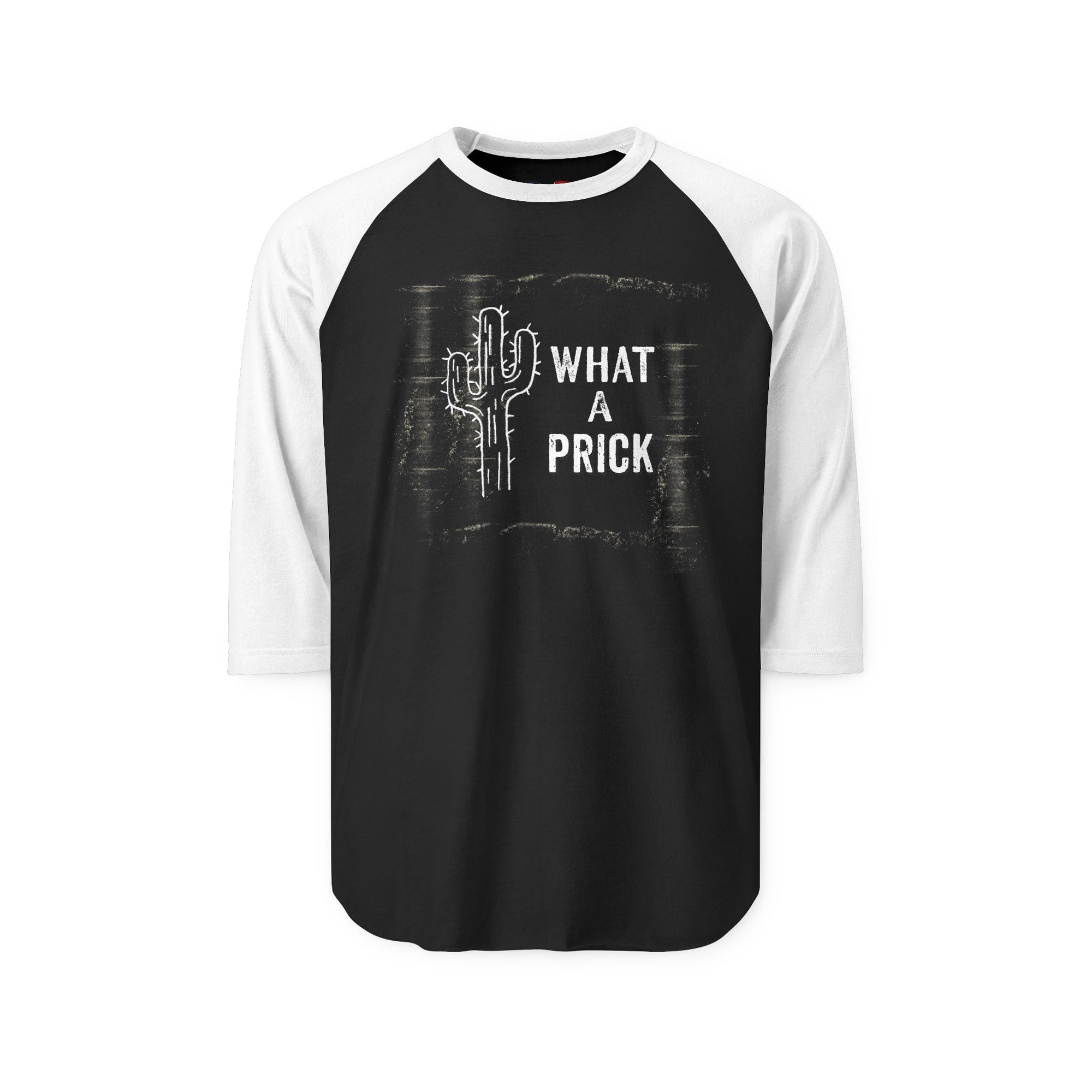 Funny Cactus Unisex Raglan Shirt - 'What a Prick'