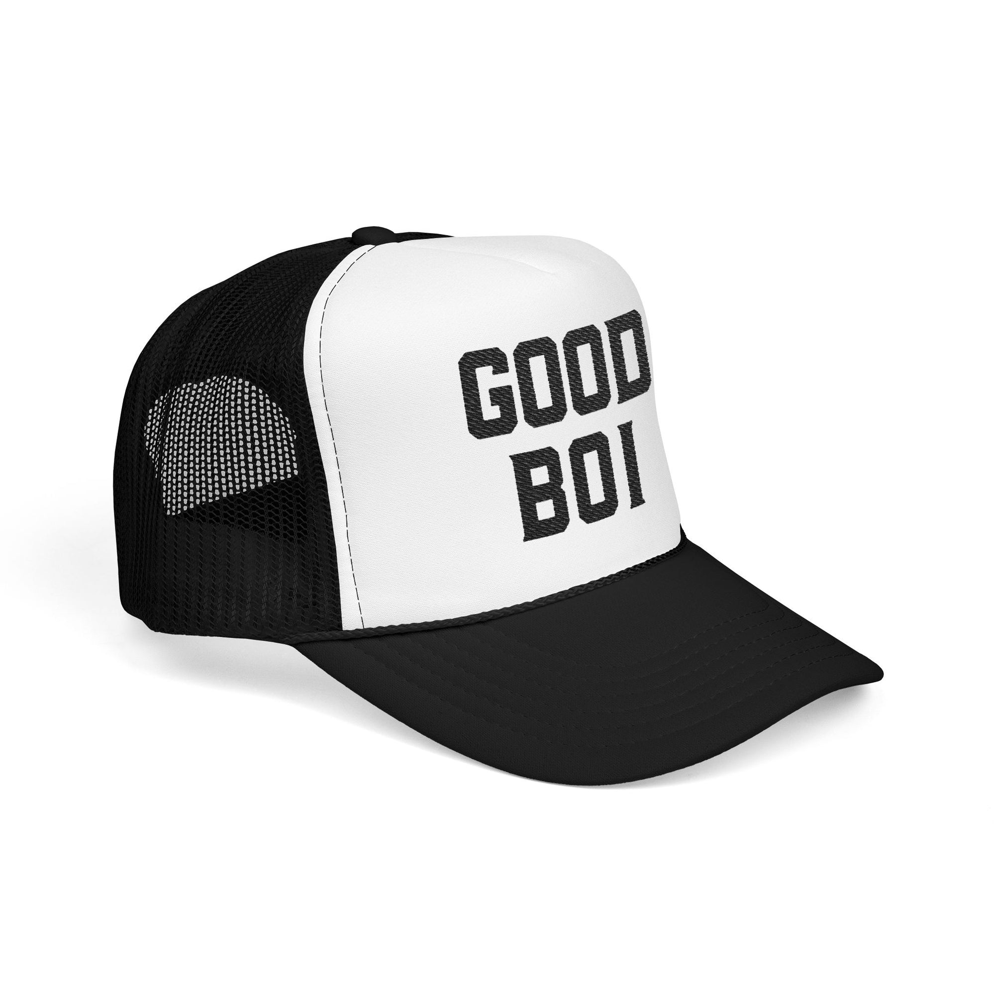 Good Boi Embroidered Foam Trucker Hat, Casual Cap, Boise Gift