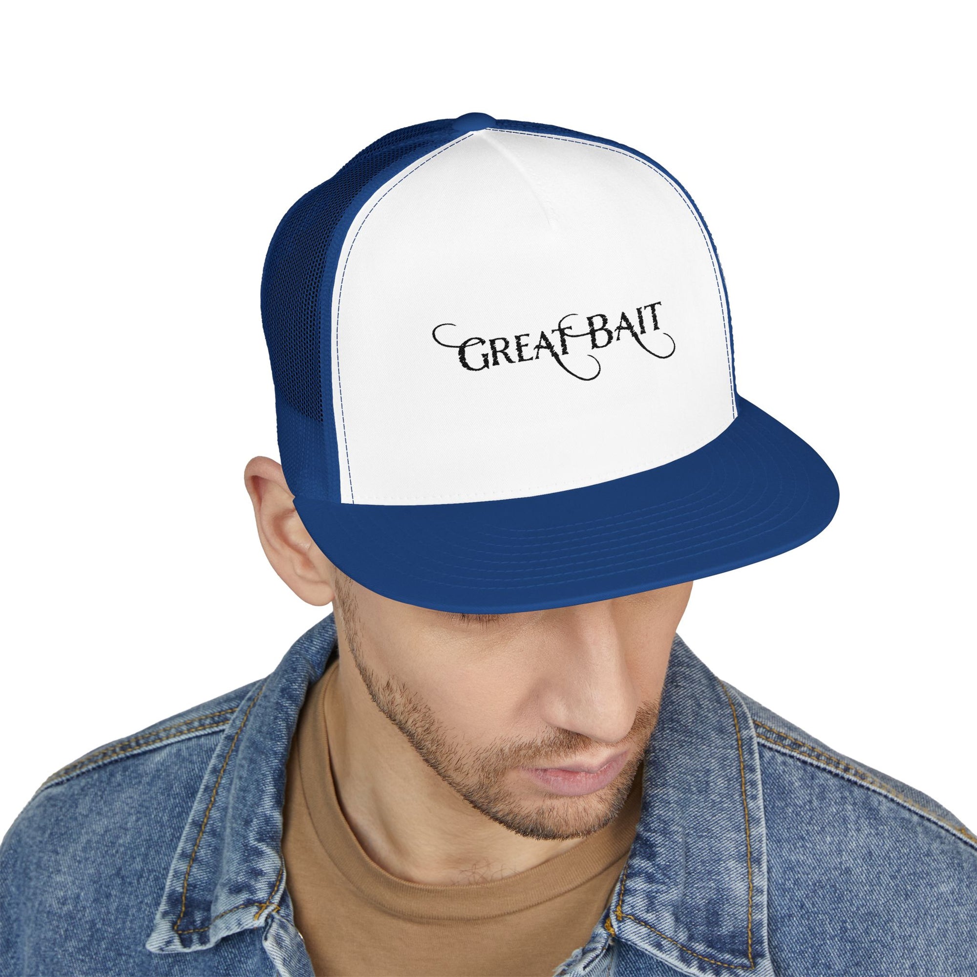 Great Bait 5 Panel Trucker Cap -Get Hooked