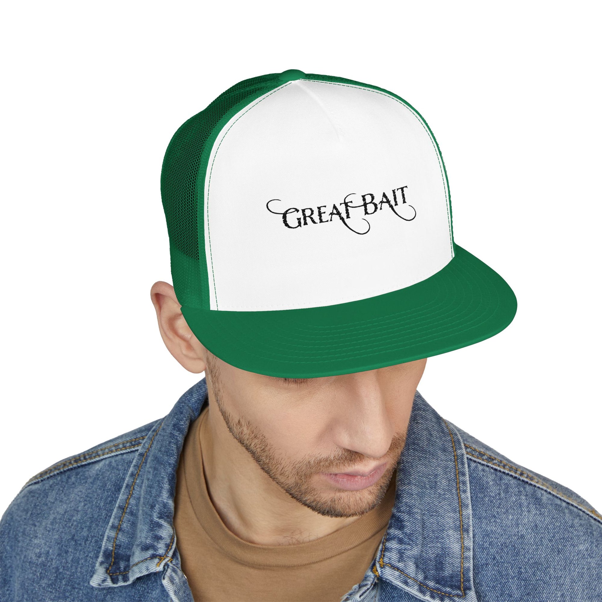 Great Bait 5 Panel Trucker Cap -Get Hooked