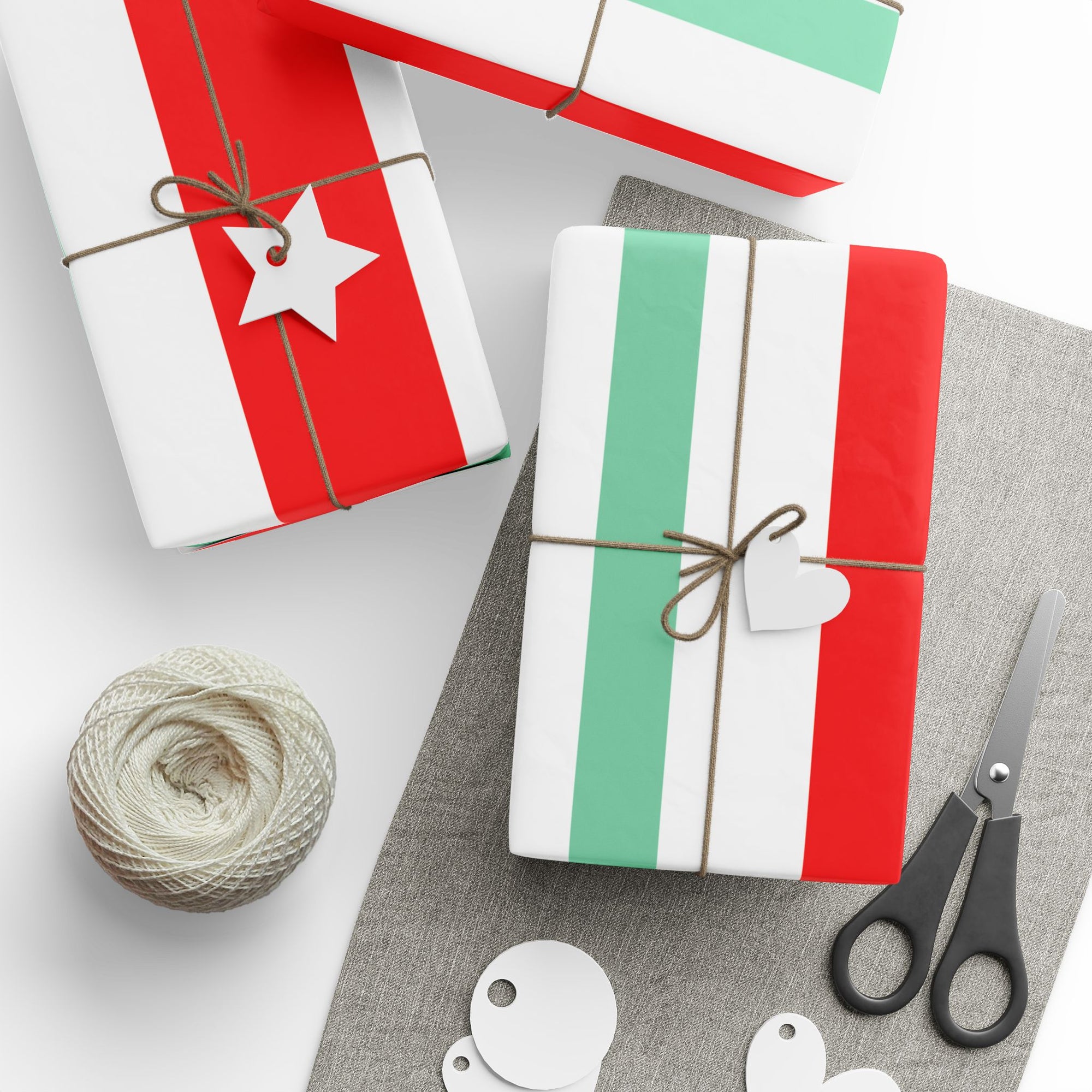 Festive Striped Wrapping Paper for Holidays and Celebrations