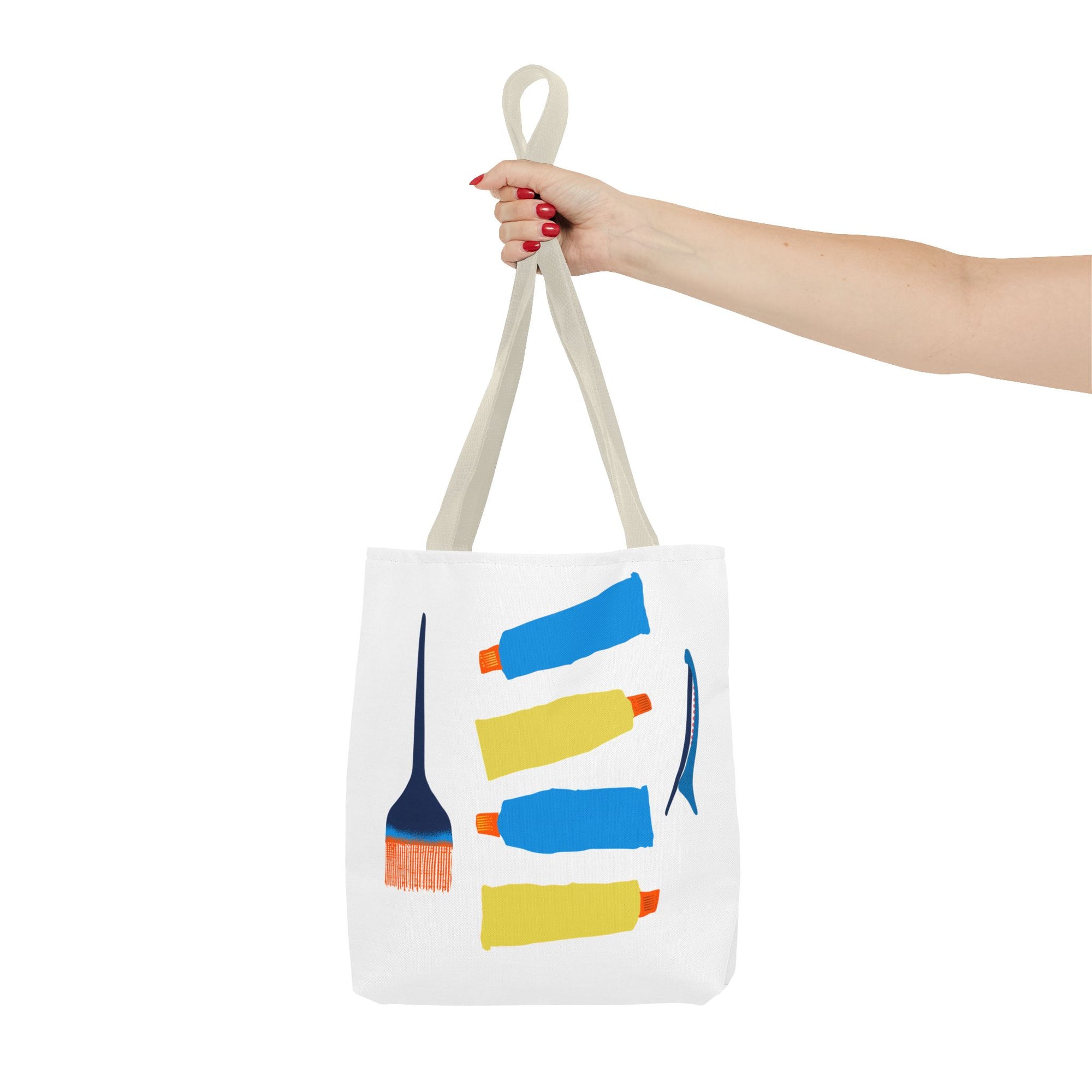Paint Tubes and Brush Tote Bag | Abstract Art Supplies Tote