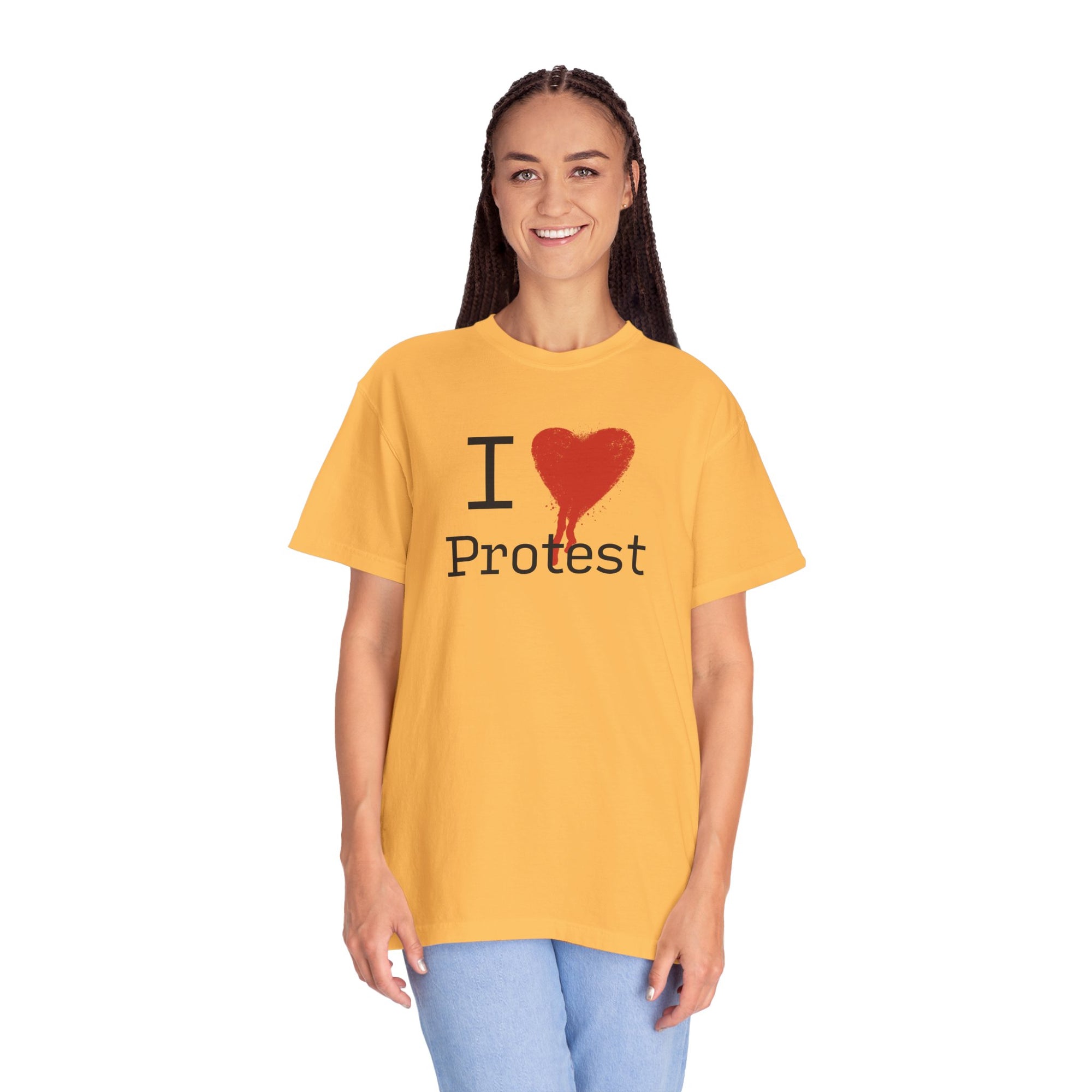 I Love Protest T-Shirt, Unisex Graphic Tee, Protest Apparel, Casual Wear, Statement Shirt, Gift for Activists