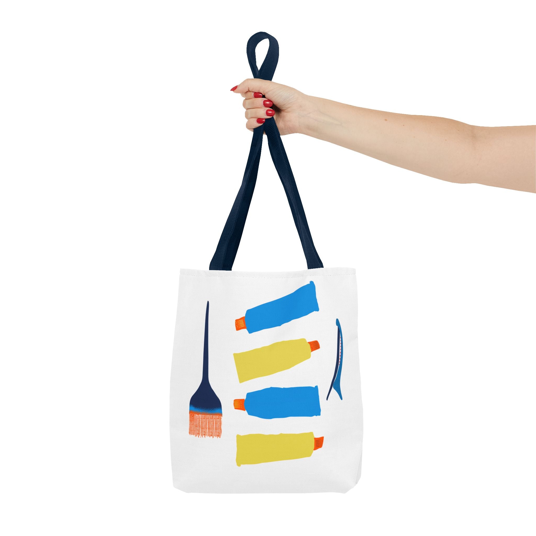 Paint Tubes and Brush Tote Bag | Abstract Art Supplies Tote