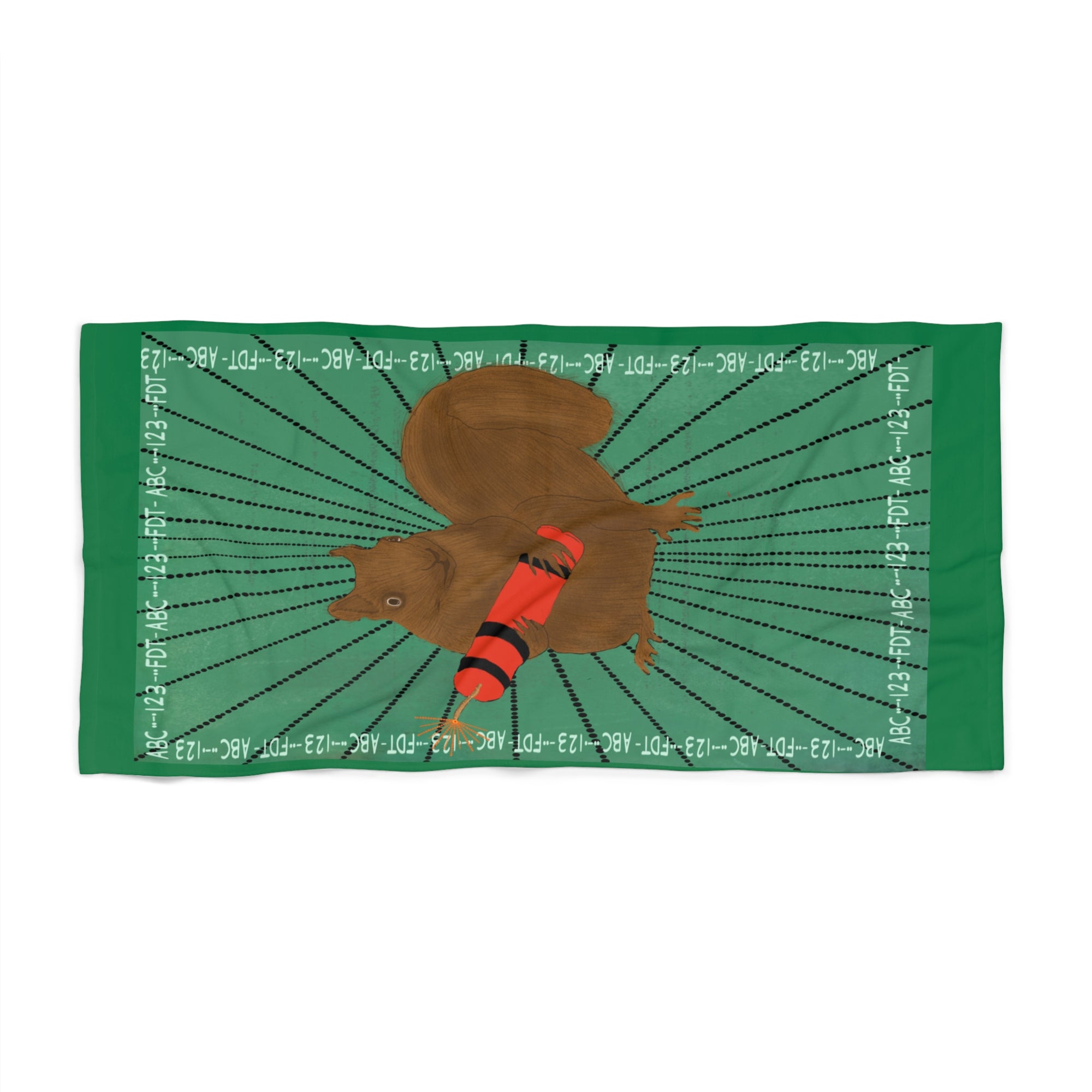 Dynamite Squirrel Beach Towel