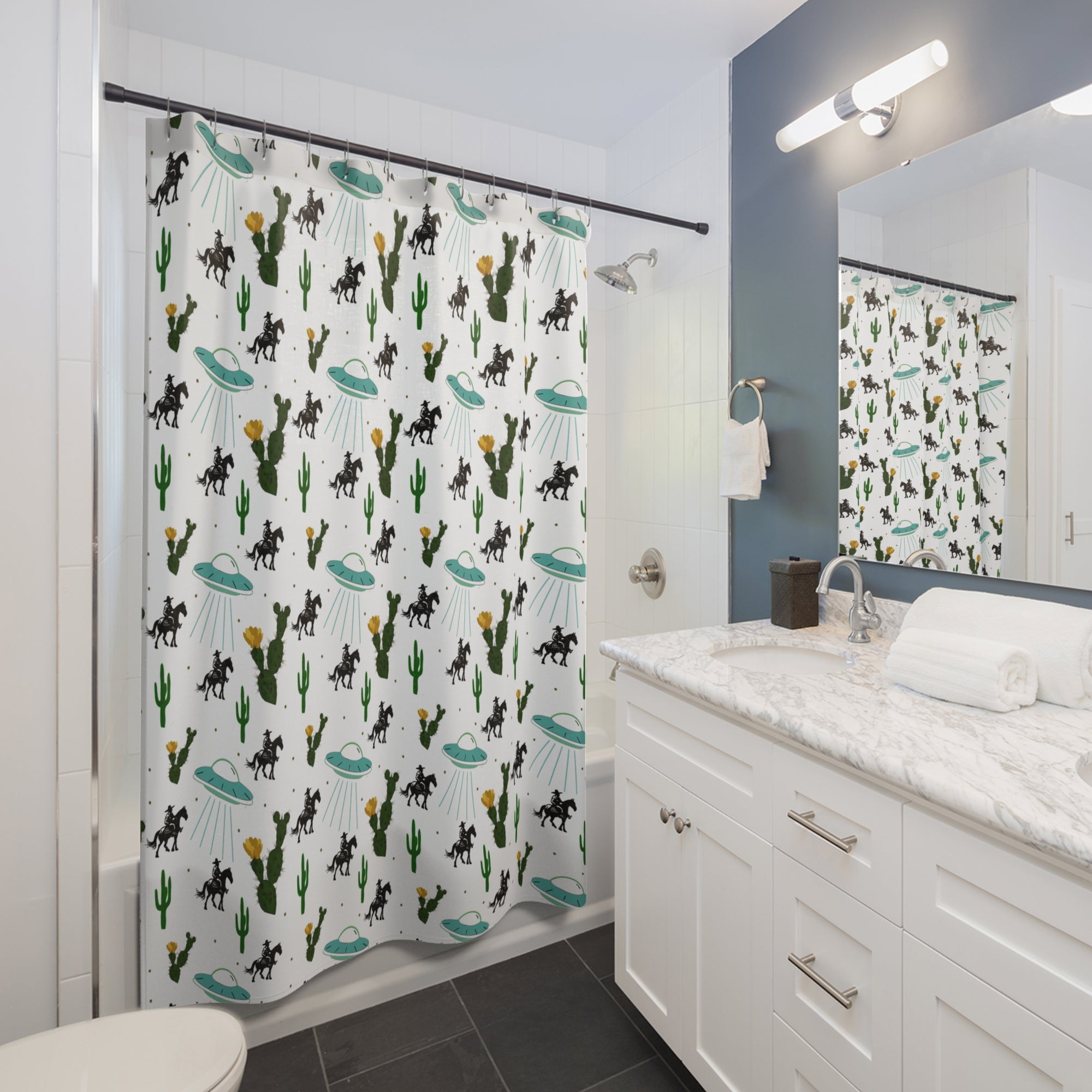 Alien Space Ranger Shower Curtain