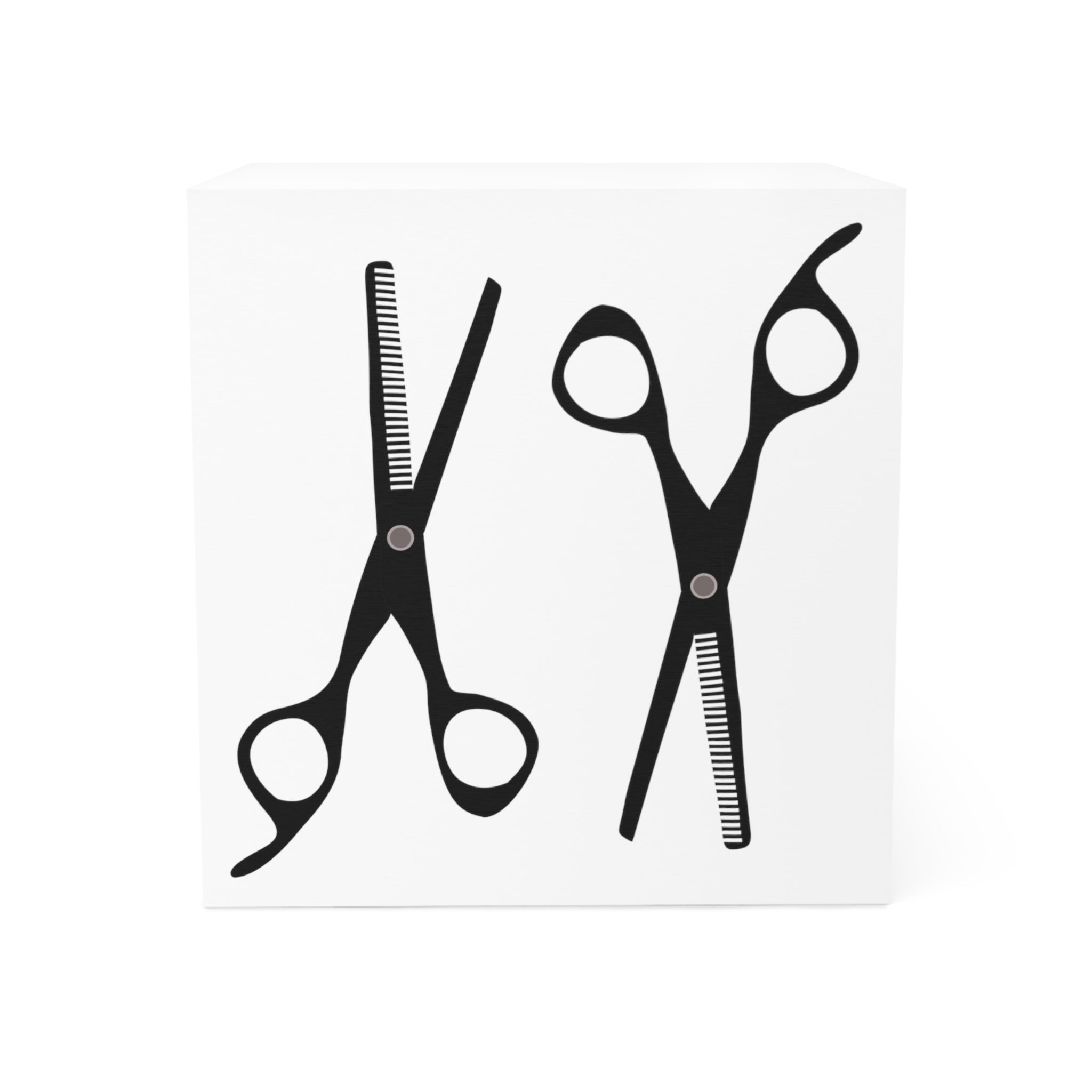 Scissor Icons Note Cube | Hair Stylist Desk Memo Block