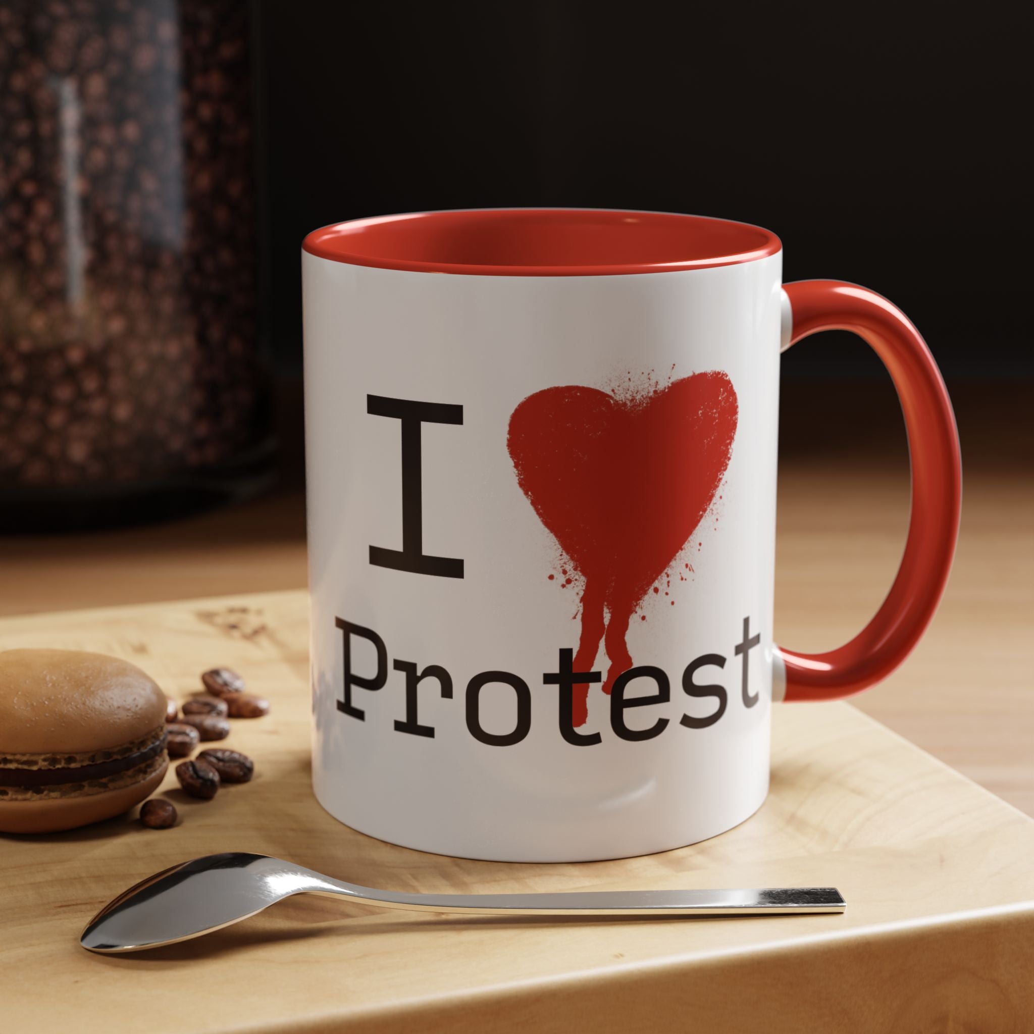 I Love Protest Mug | Funny Gift for Activists, Protesters, Supporters, Unique Home Decor, Motivational Drinkware