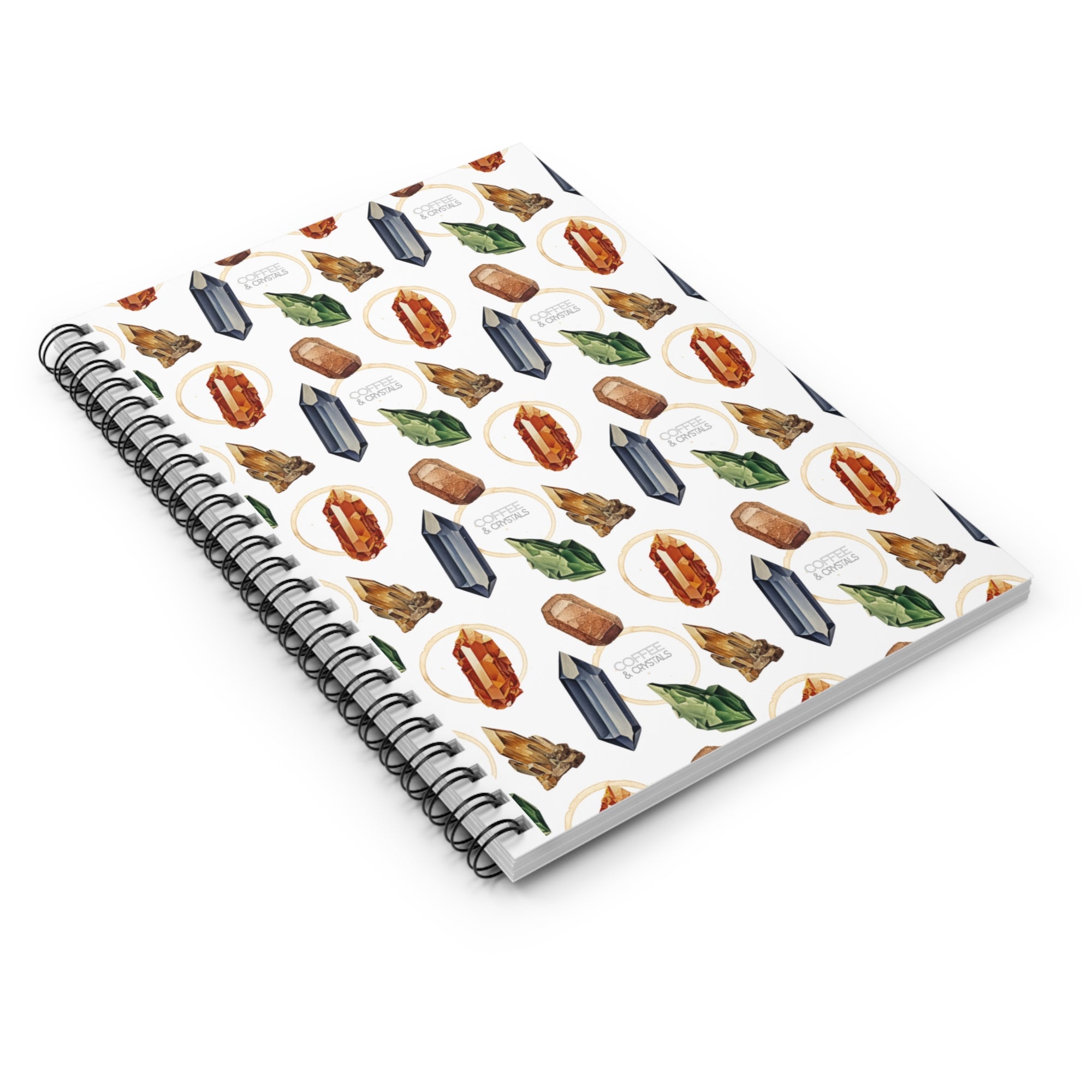 Coffee and Crystals Spiral Bound Notebook