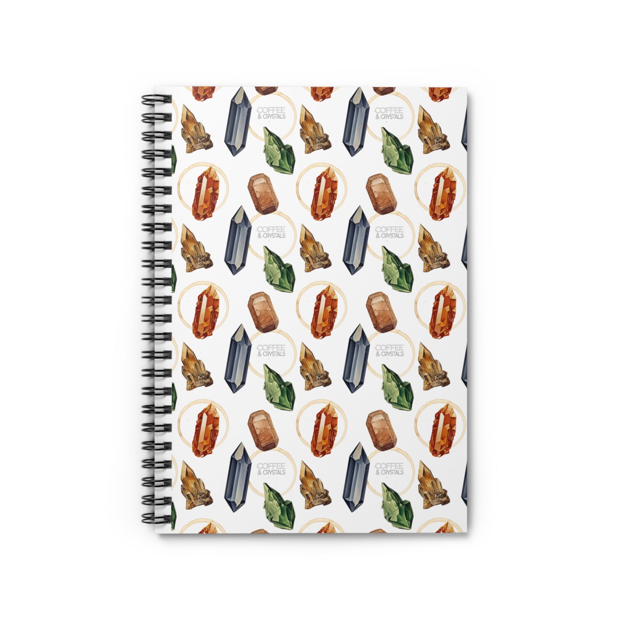 Coffee and Crystals Spiral Bound Notebook