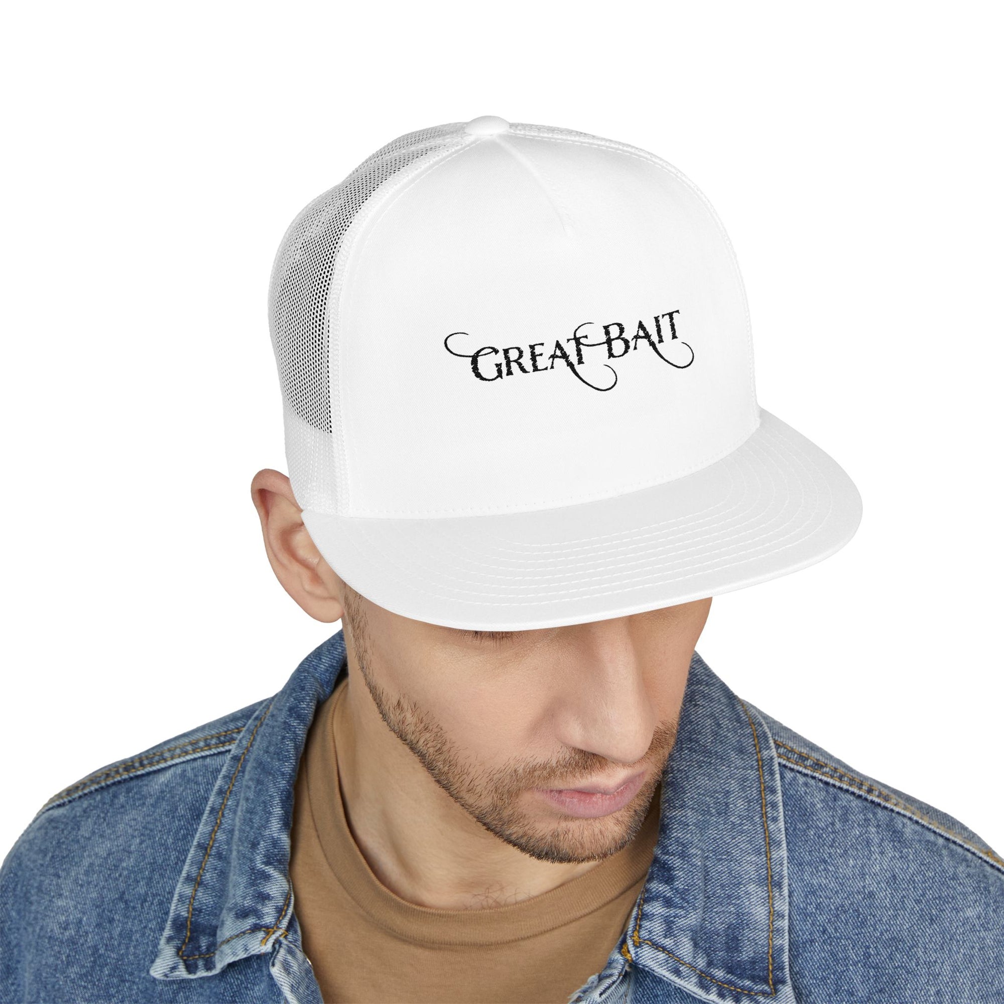 Great Bait 5 Panel Trucker Cap -Get Hooked