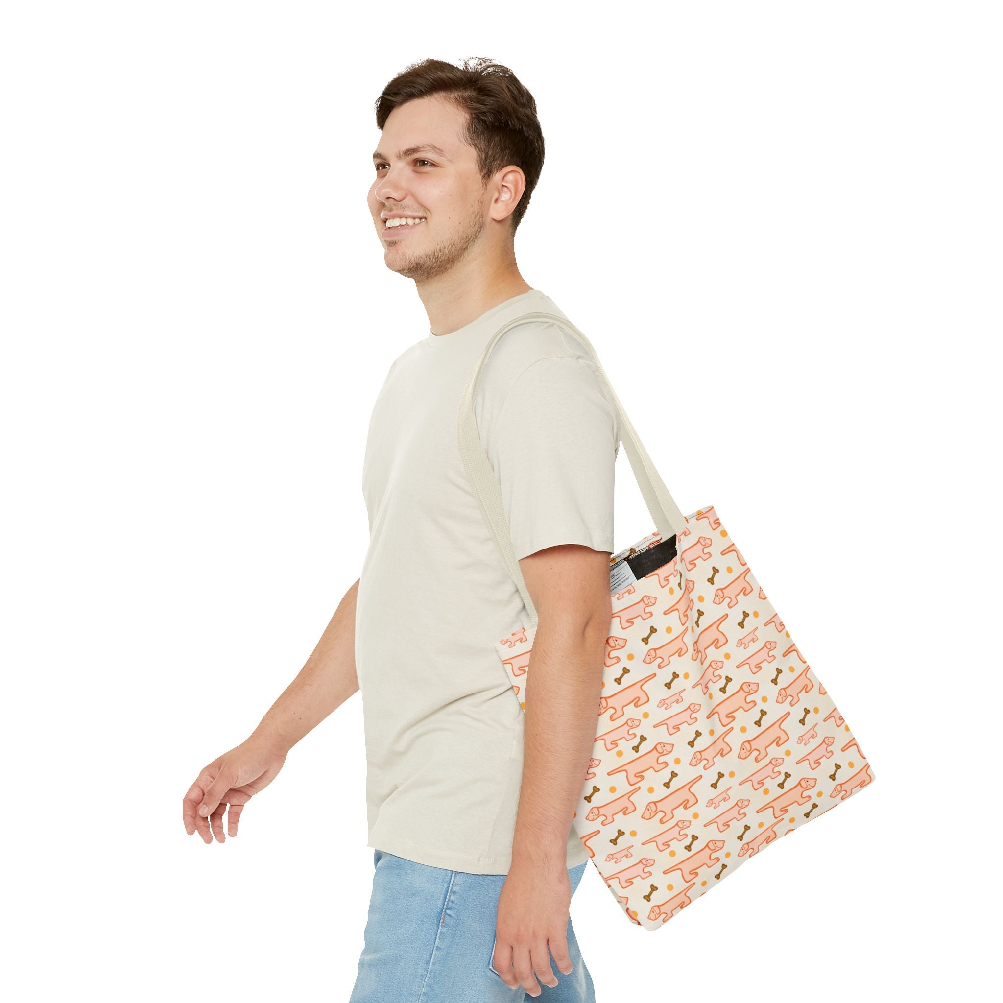 Weiner Tote Bag | Cute Sausage Dog Repeat Print