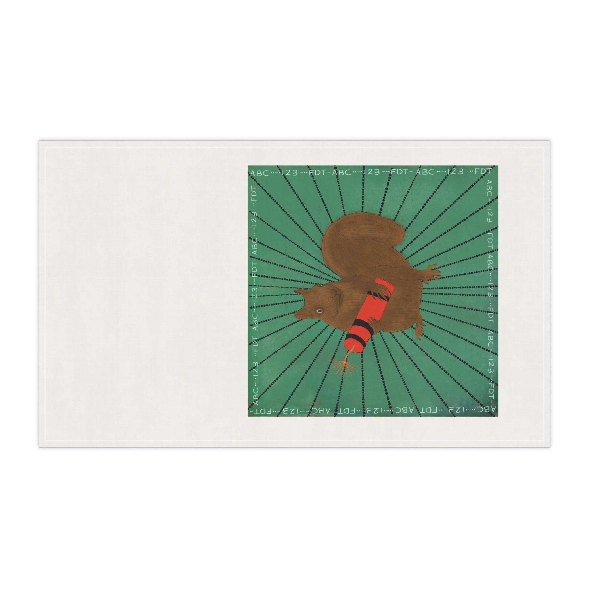 Dynamite Squirrel Tea Towel