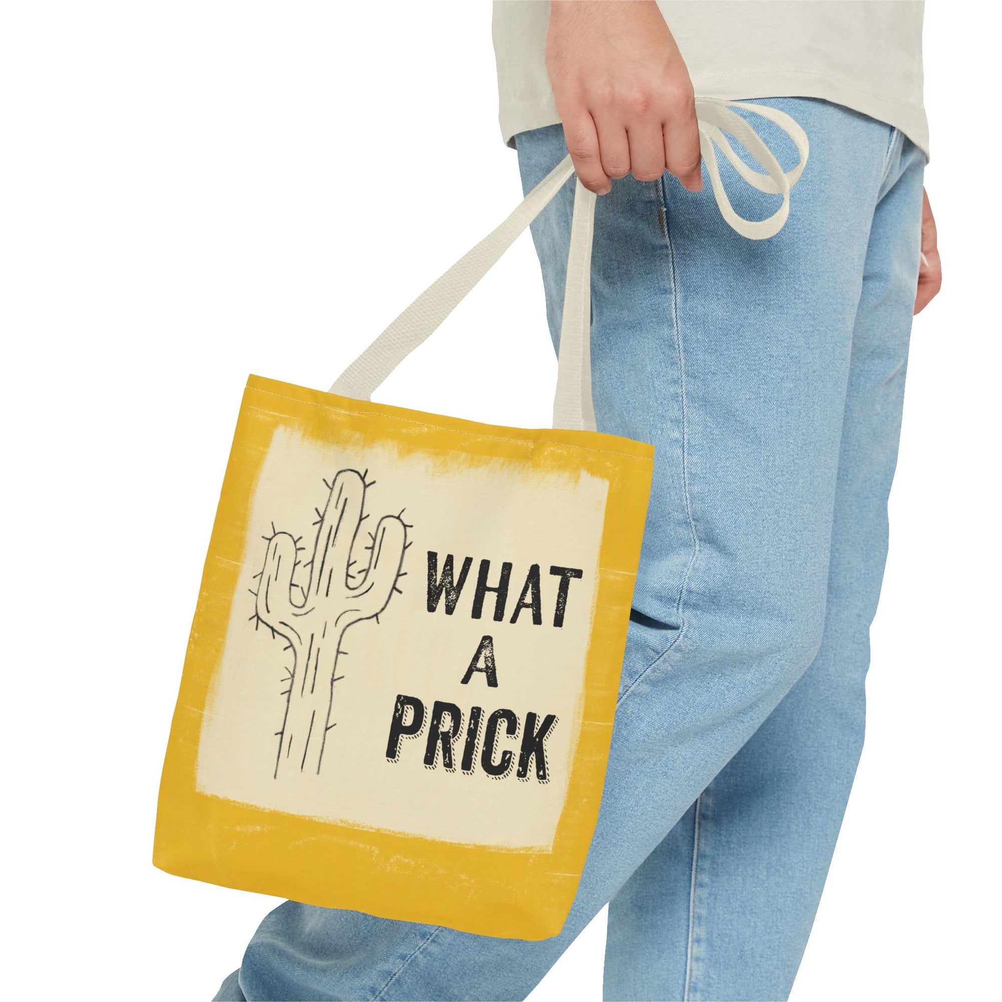 Funny Cactus Tote Bag - "What a Prick" Quirky Design for Everyday Use