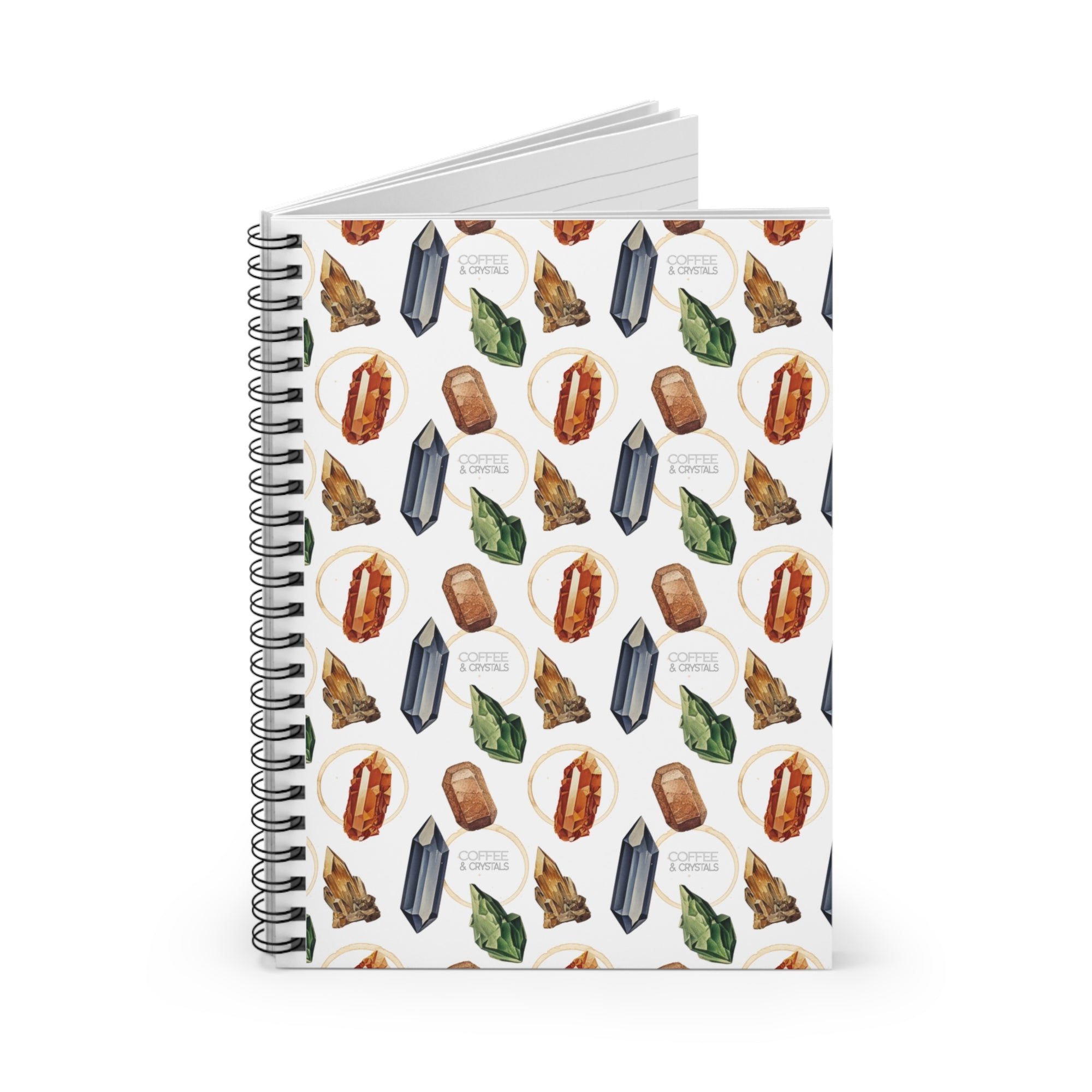 Coffee and Crystals Spiral Bound Notebook