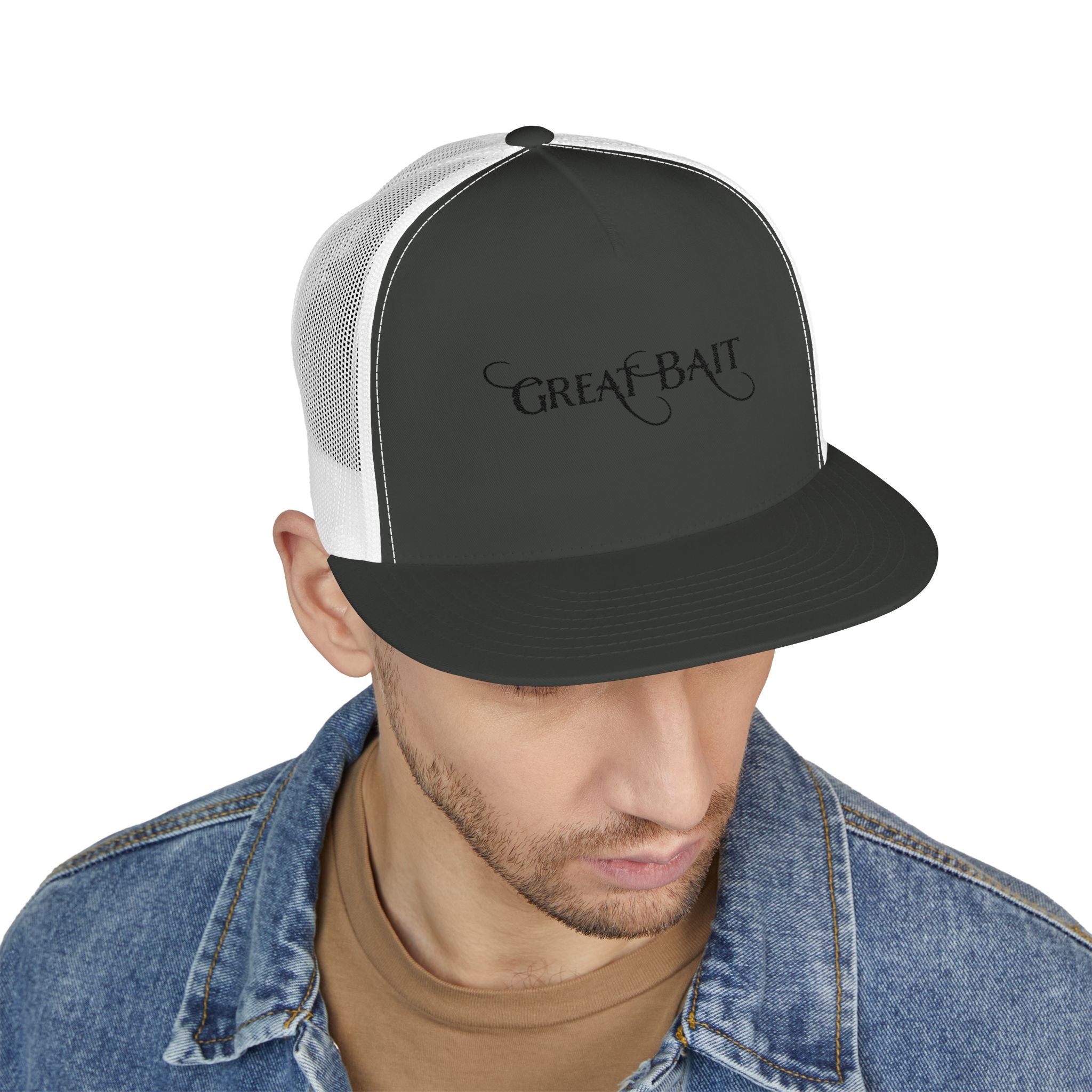 Great Bait 5 Panel Trucker Cap -Get Hooked