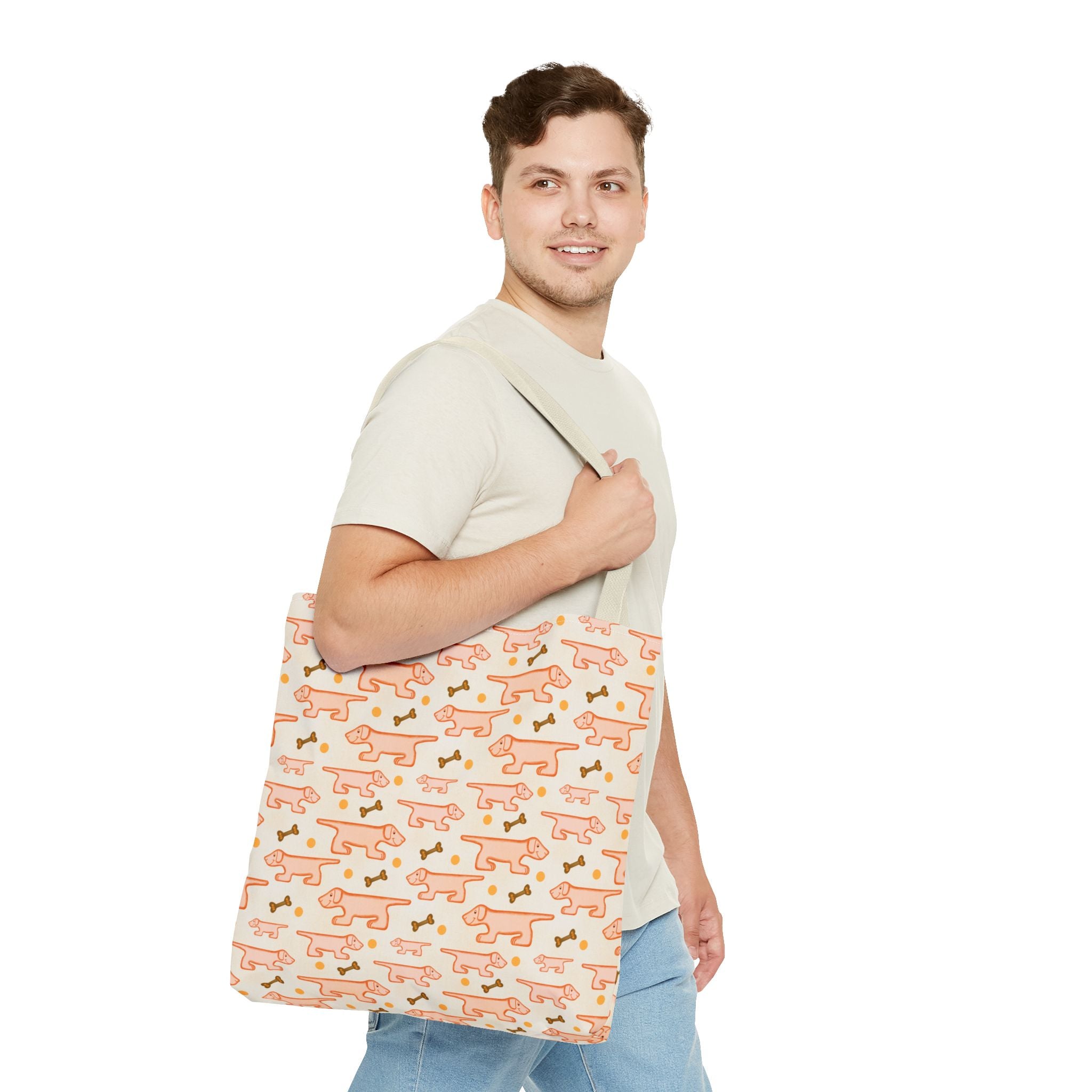 Weiner Tote Bag | Cute Sausage Dog Repeat Print