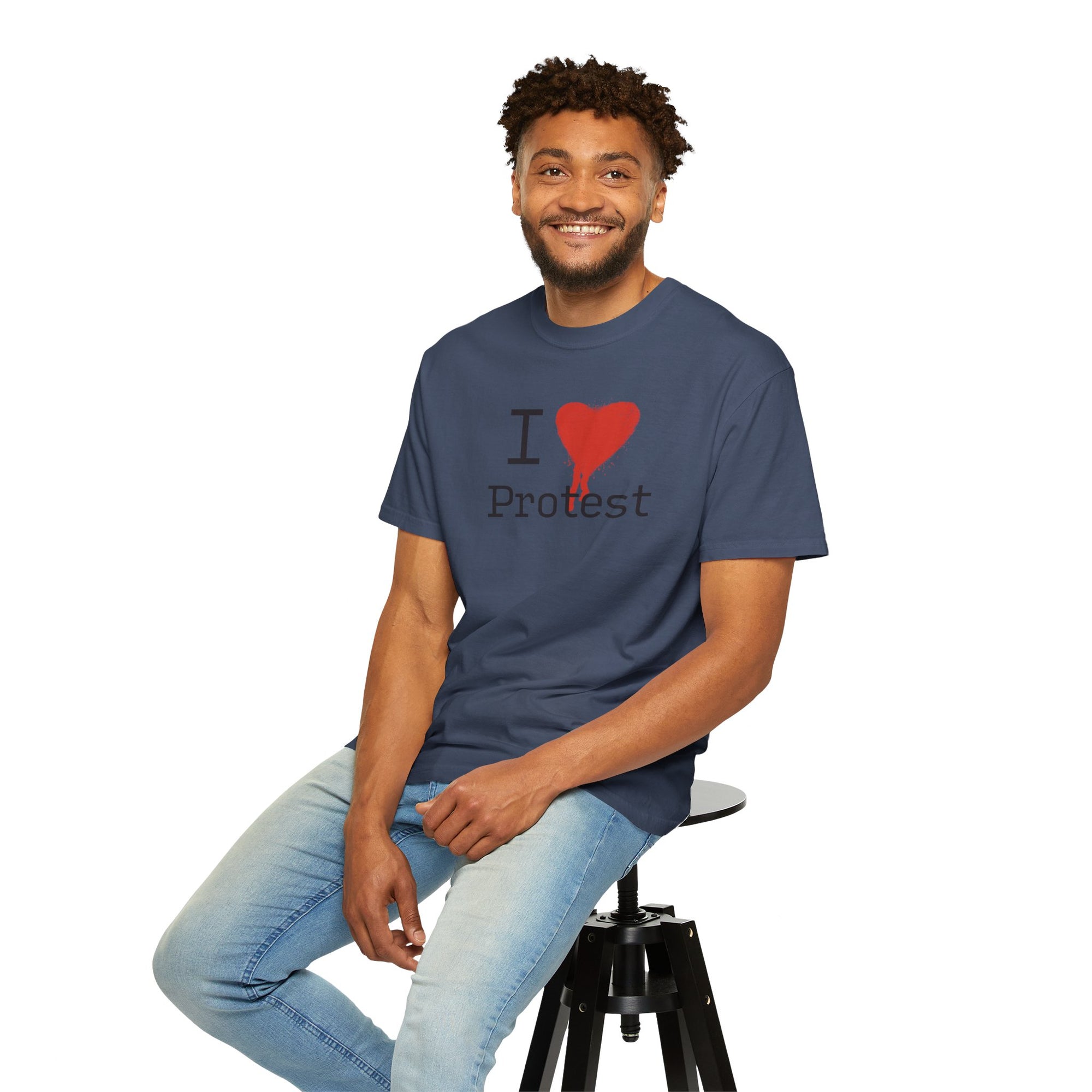 I Love Protest T-Shirt, Unisex Graphic Tee, Protest Apparel, Casual Wear, Statement Shirt, Gift for Activists