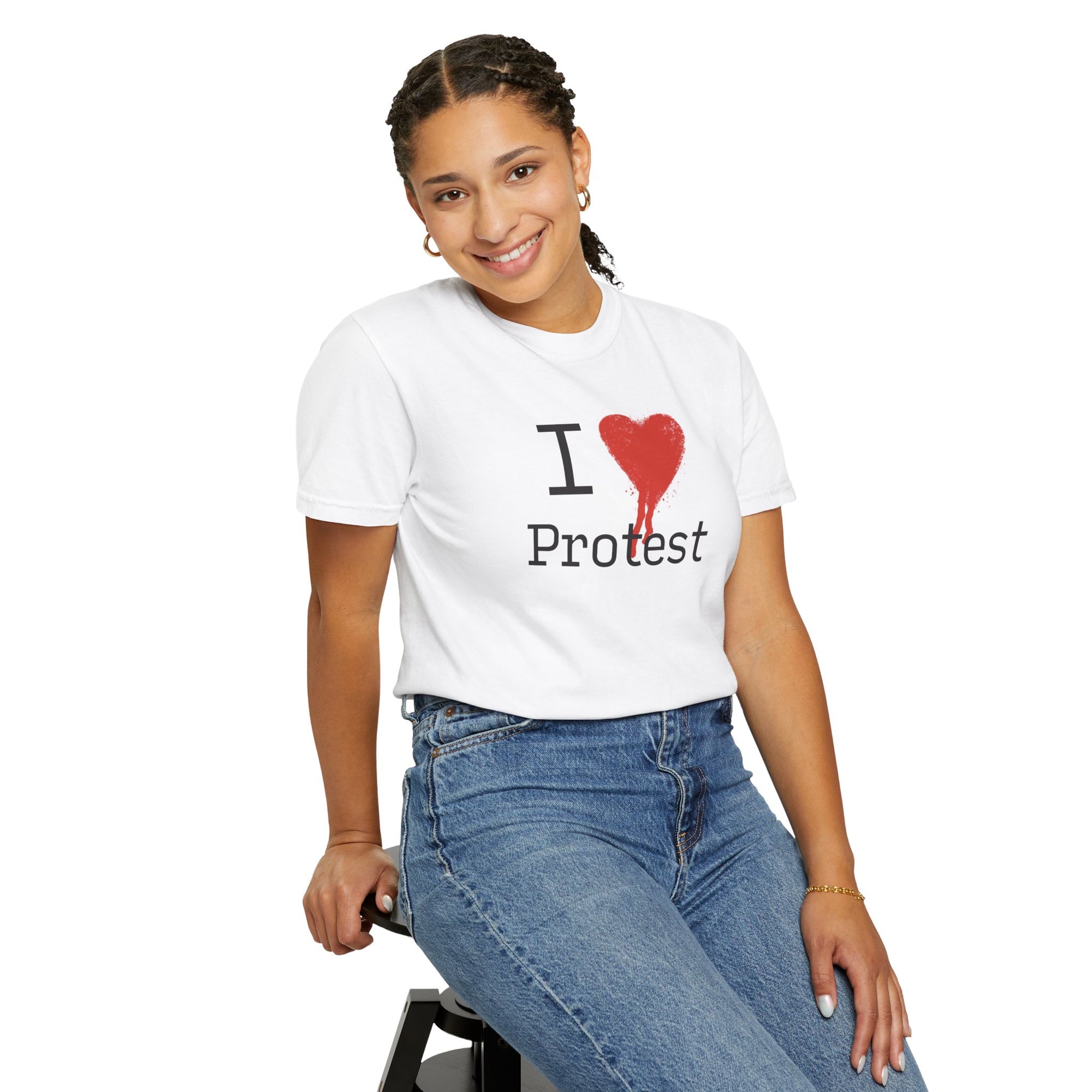 I Love Protest T-Shirt, Unisex Graphic Tee, Protest Apparel, Casual Wear, Statement Shirt, Gift for Activists