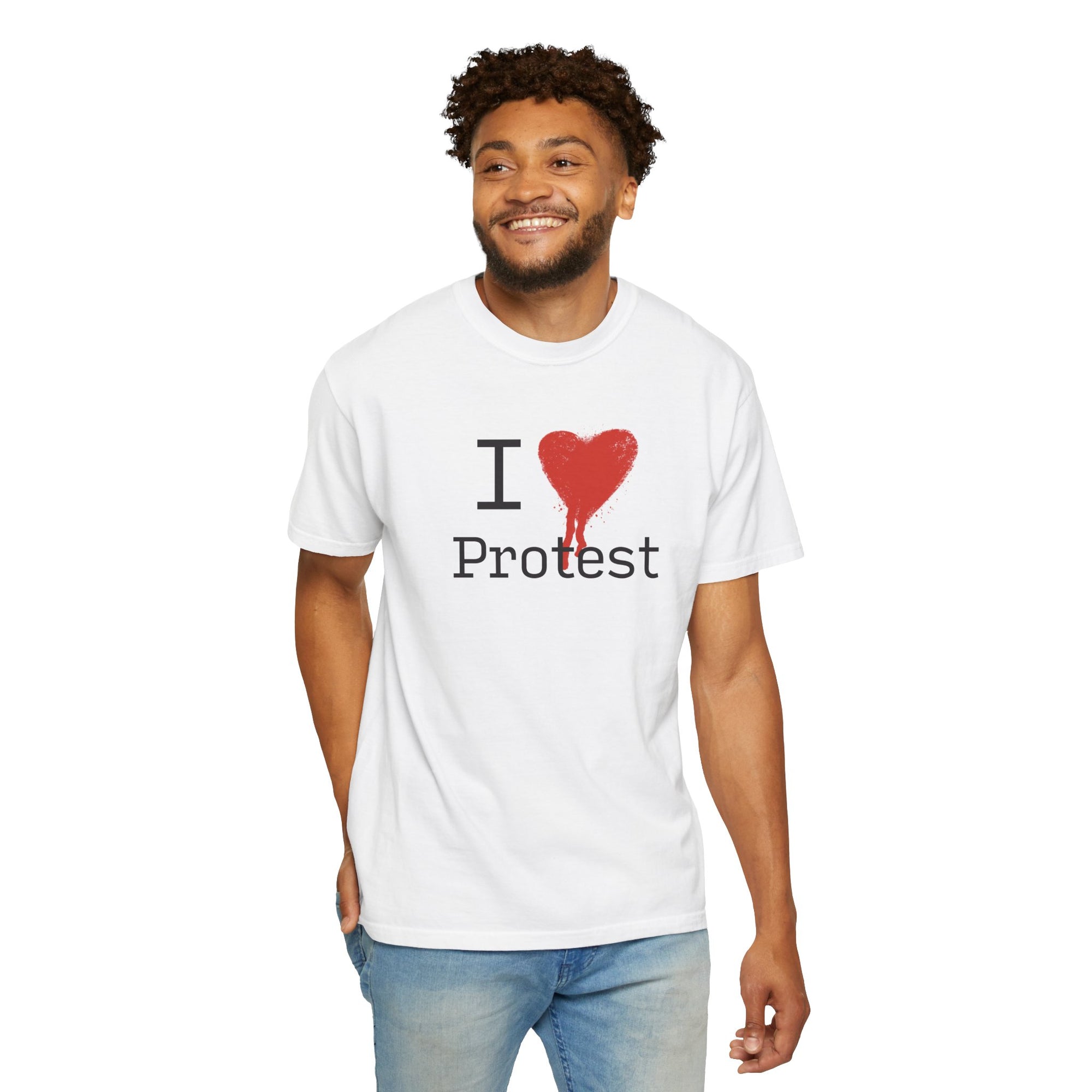 I Love Protest T-Shirt, Unisex Graphic Tee, Protest Apparel, Casual Wear, Statement Shirt, Gift for Activists