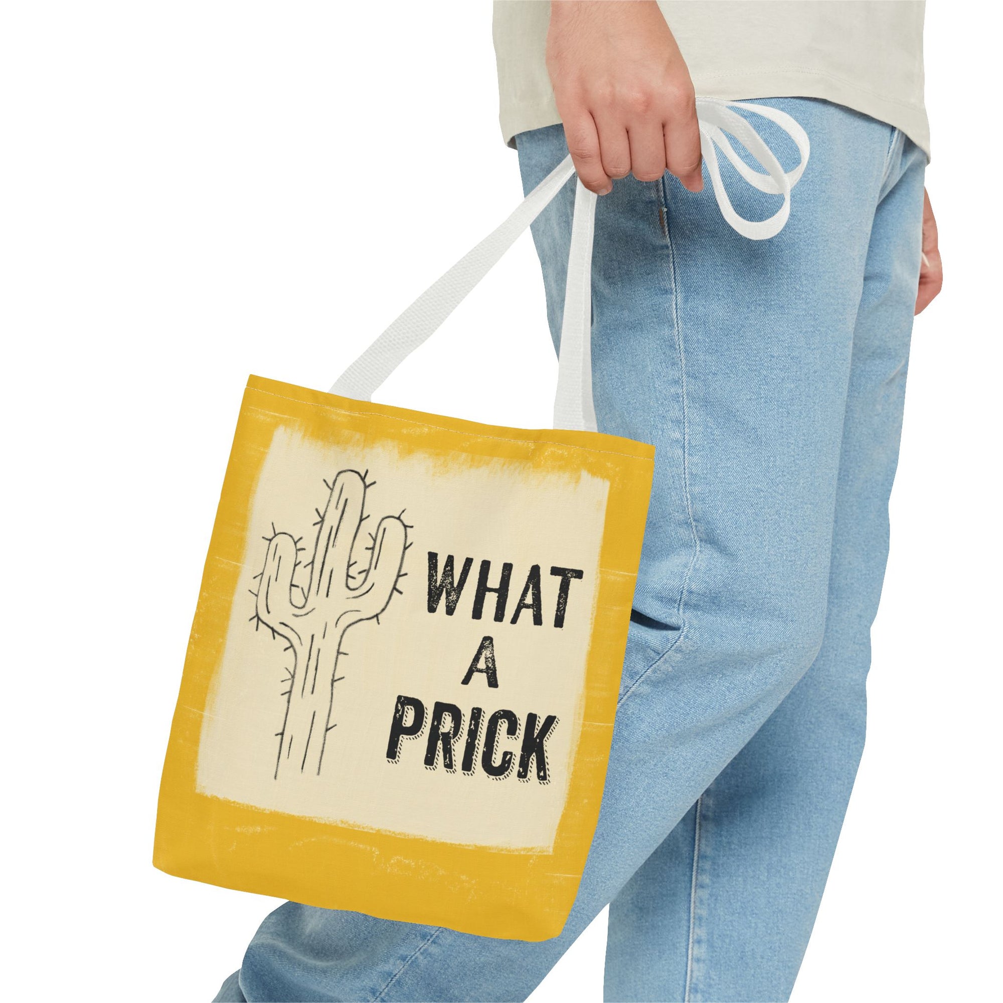 Funny Cactus Tote Bag - "What a Prick" Quirky Design for Everyday Use
