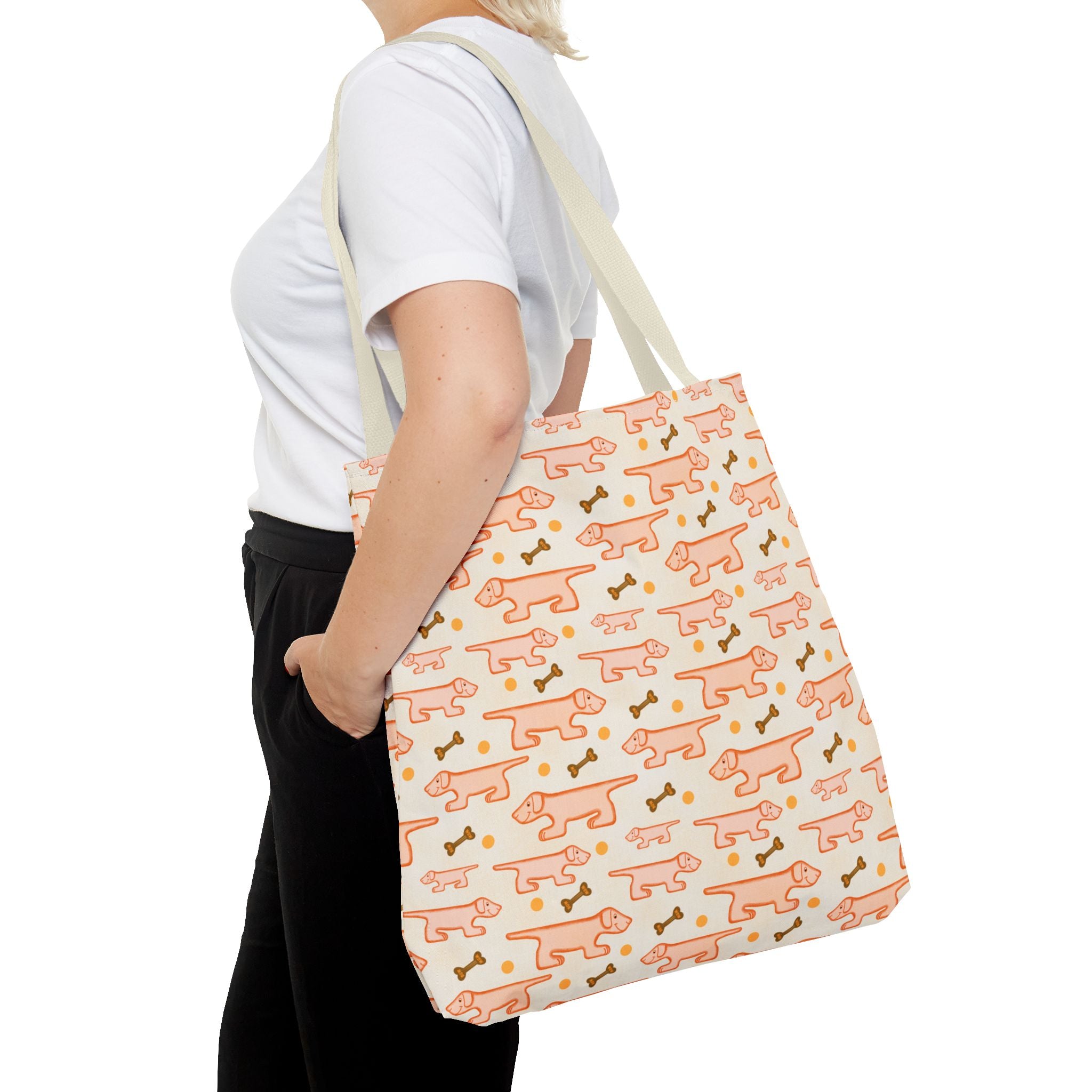 Weiner Tote Bag | Cute Sausage Dog Repeat Print