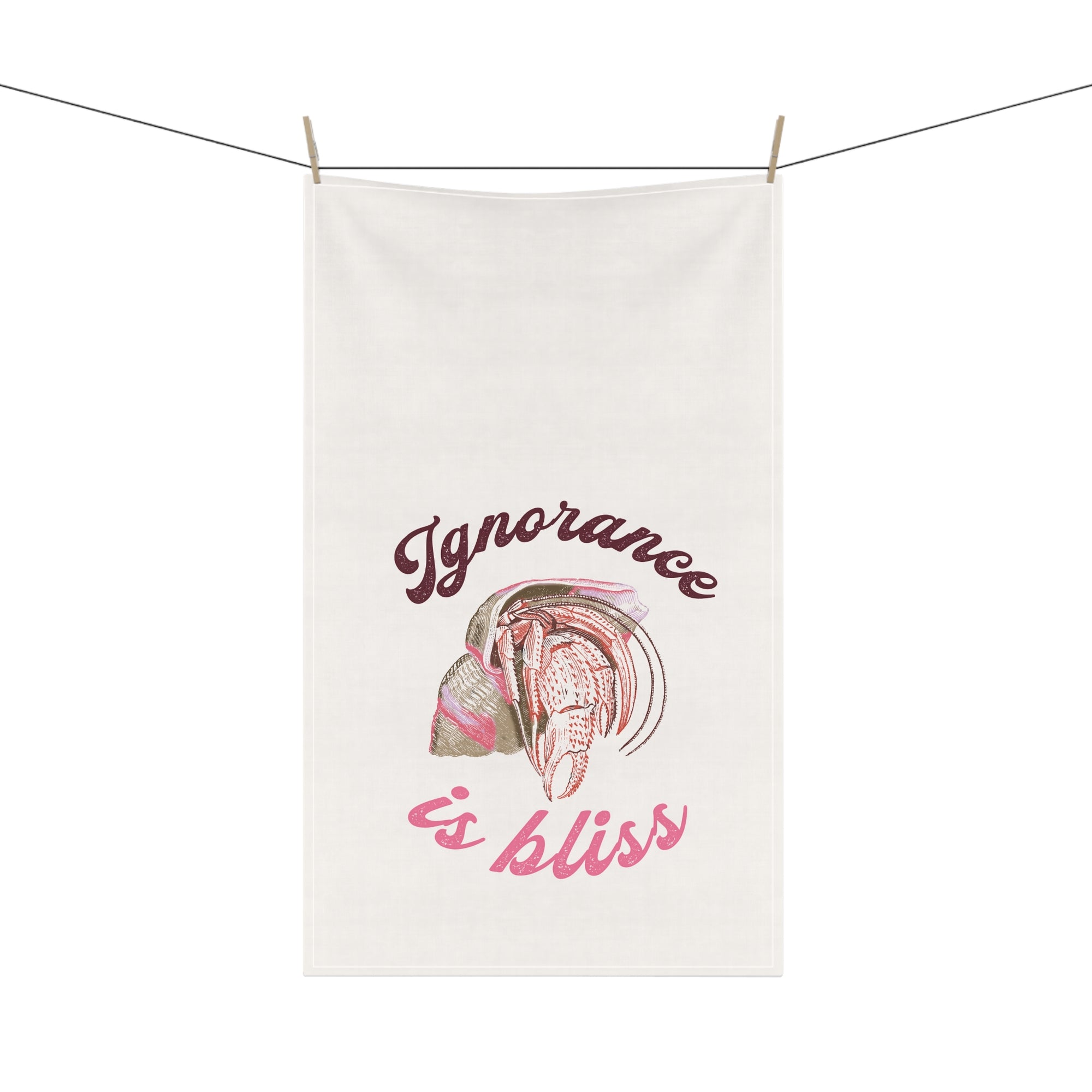 Ignorance is Bliss,  Hermit Crab Home Tea Towel