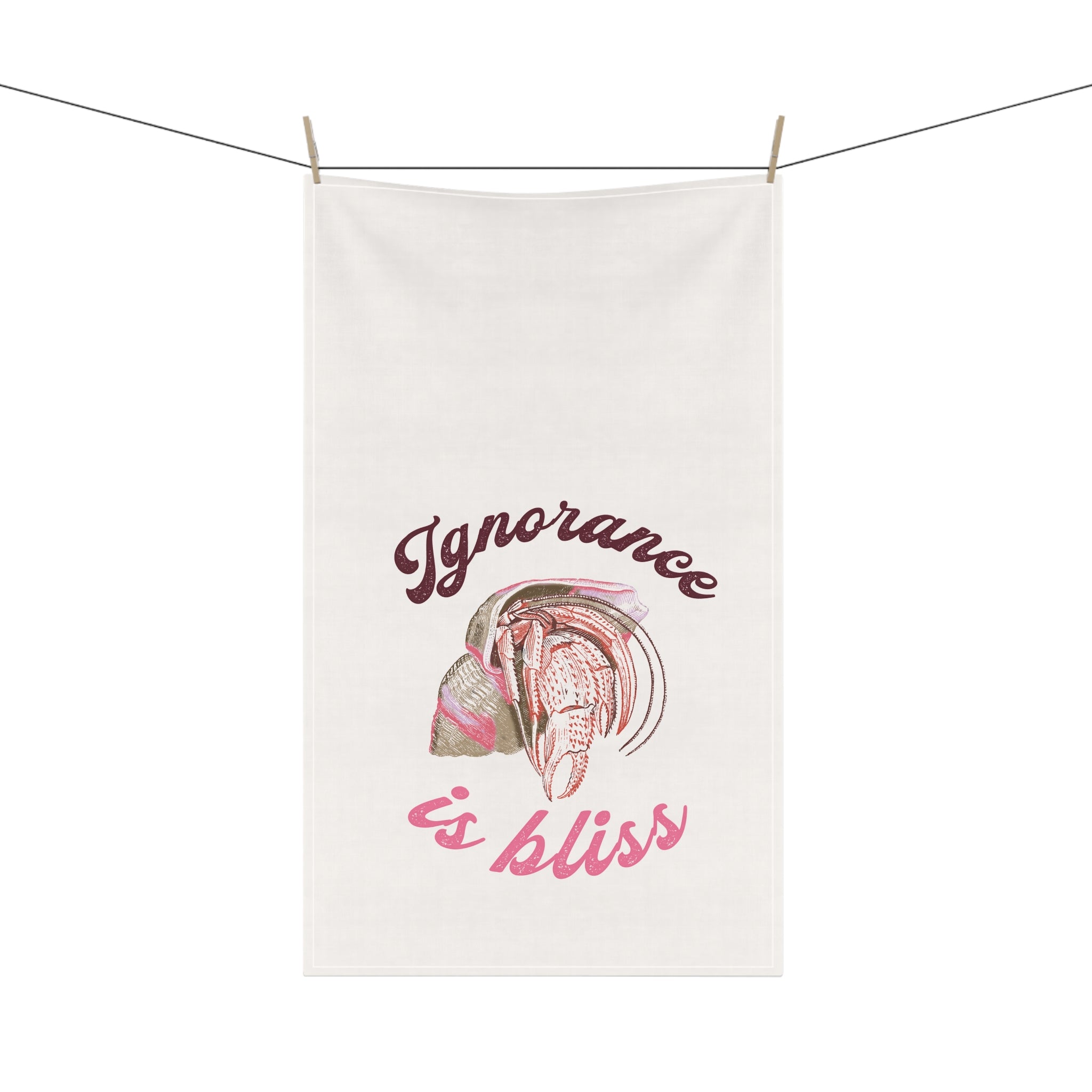 Ignorance is Bliss,  Hermit Crab Home Tea Towel