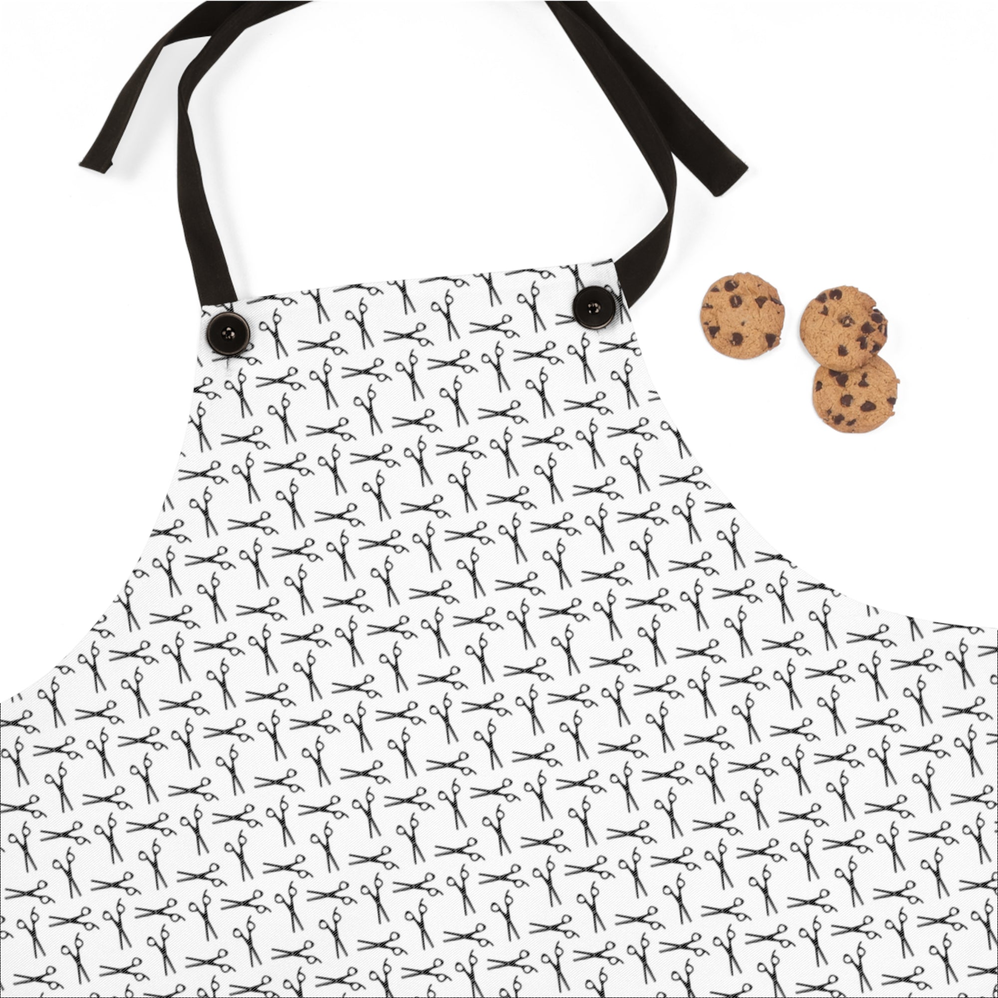 SHears Apron — Classic Monochrome Stylist Shears Pattern Salon Apron