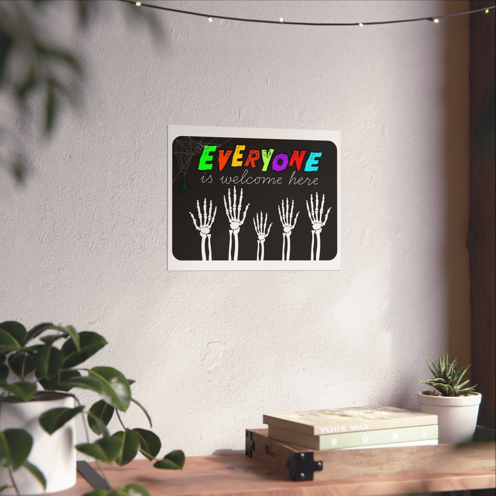 Everyone Is Welcome Here Halloween, Halloween Decor, Spooky Art Print,