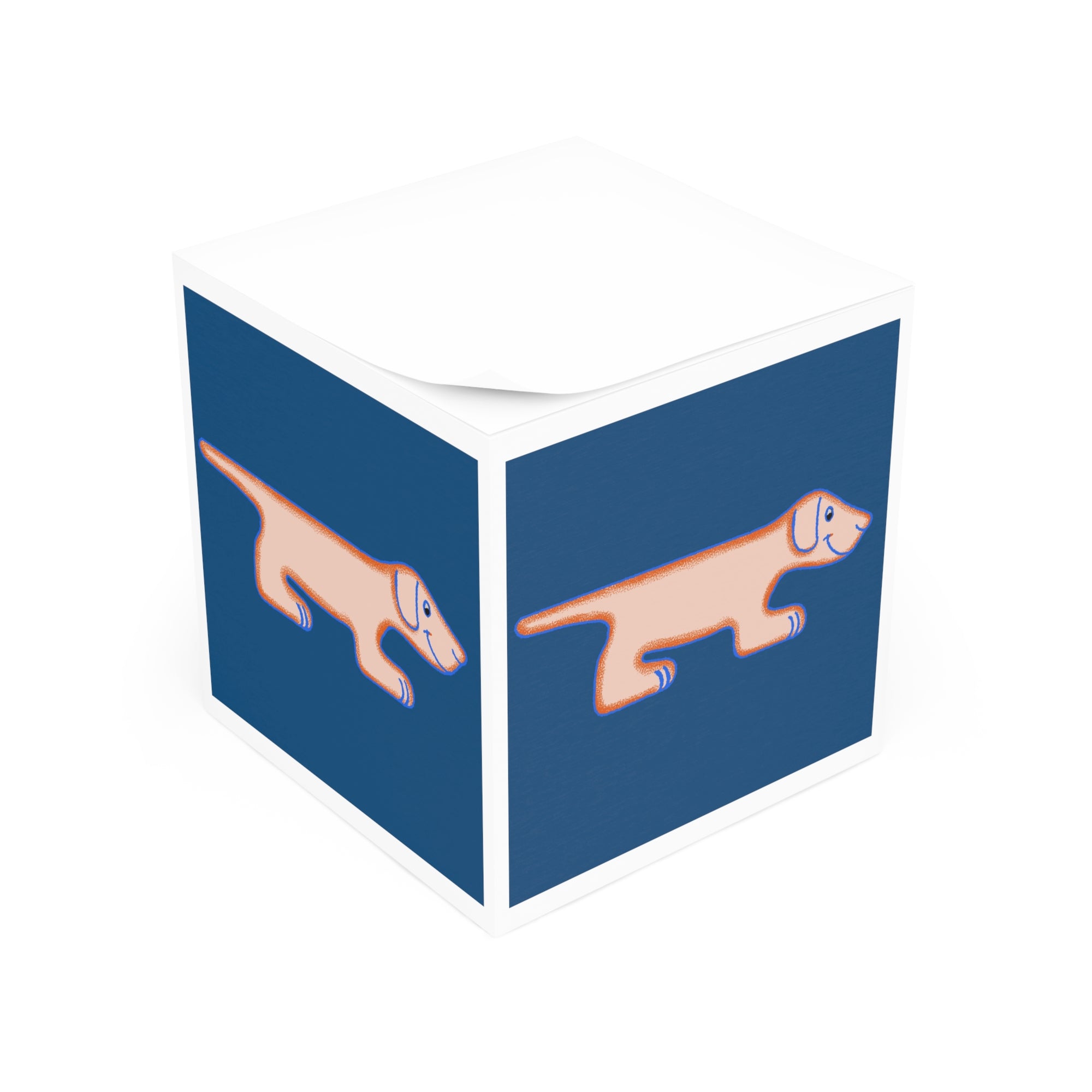 Dachshund Illustration Note Cube | Sticky Note Block