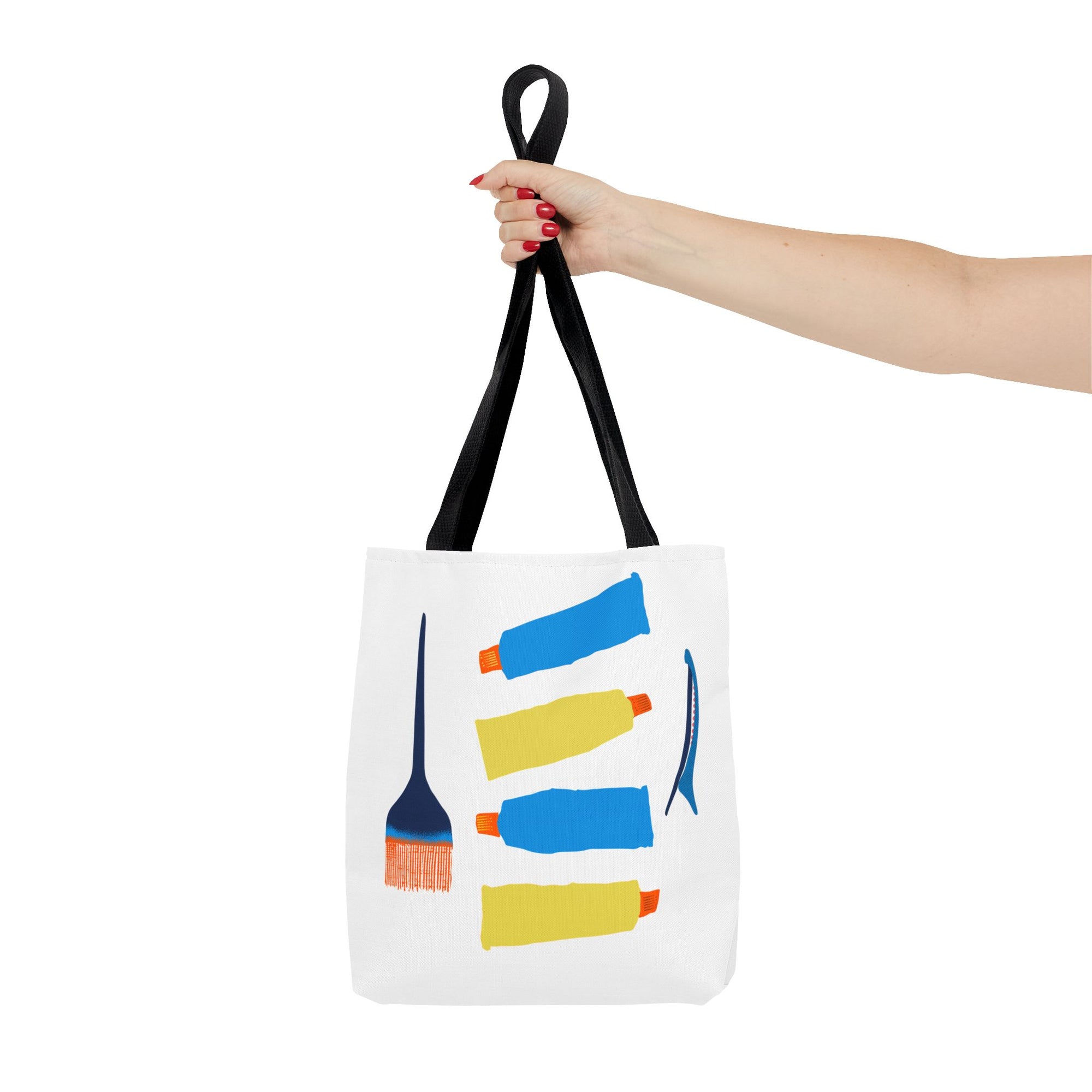 Paint Tubes and Brush Tote Bag | Abstract Art Supplies Tote