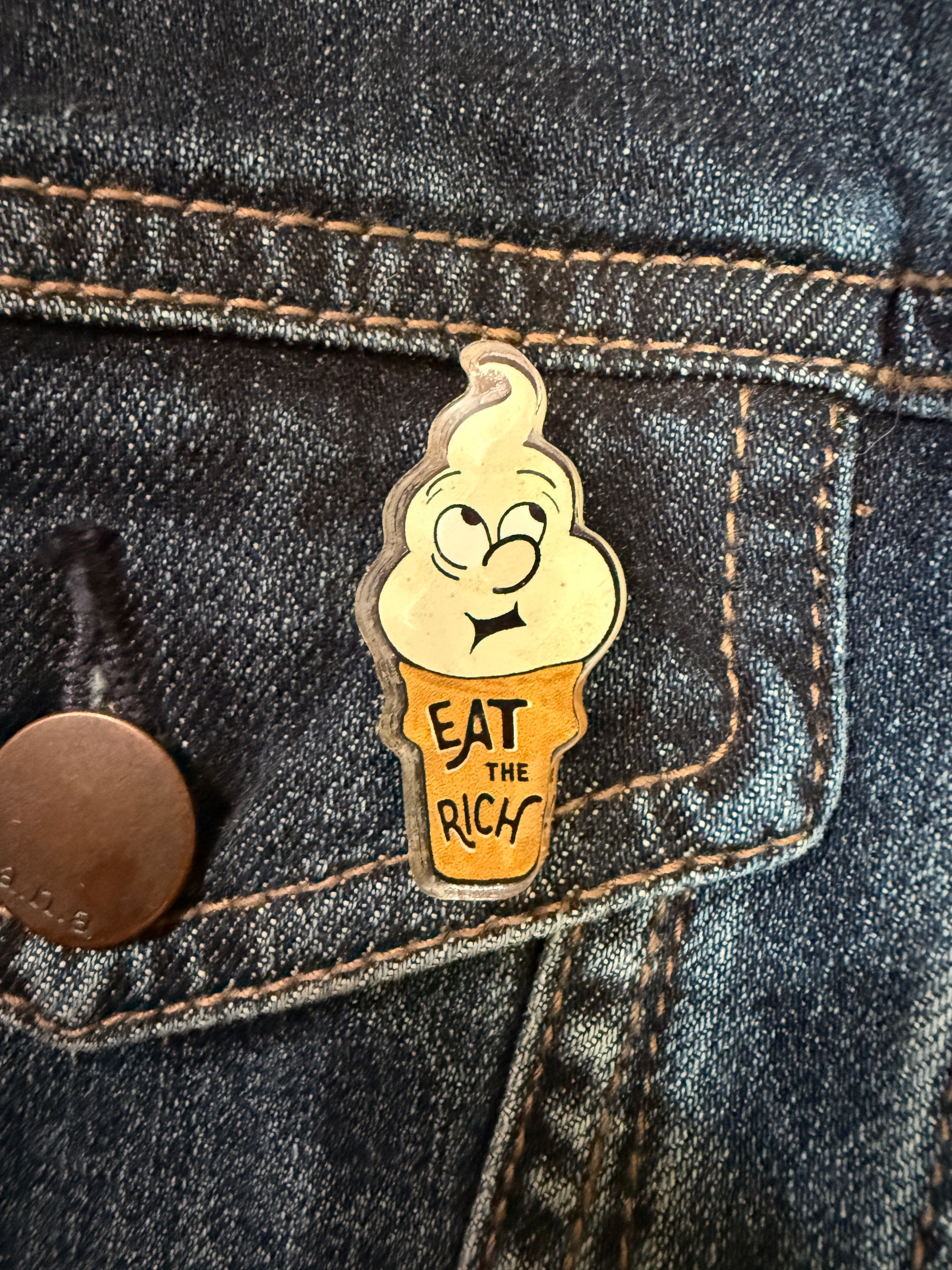 Eat The Rich Ice Cream Cone