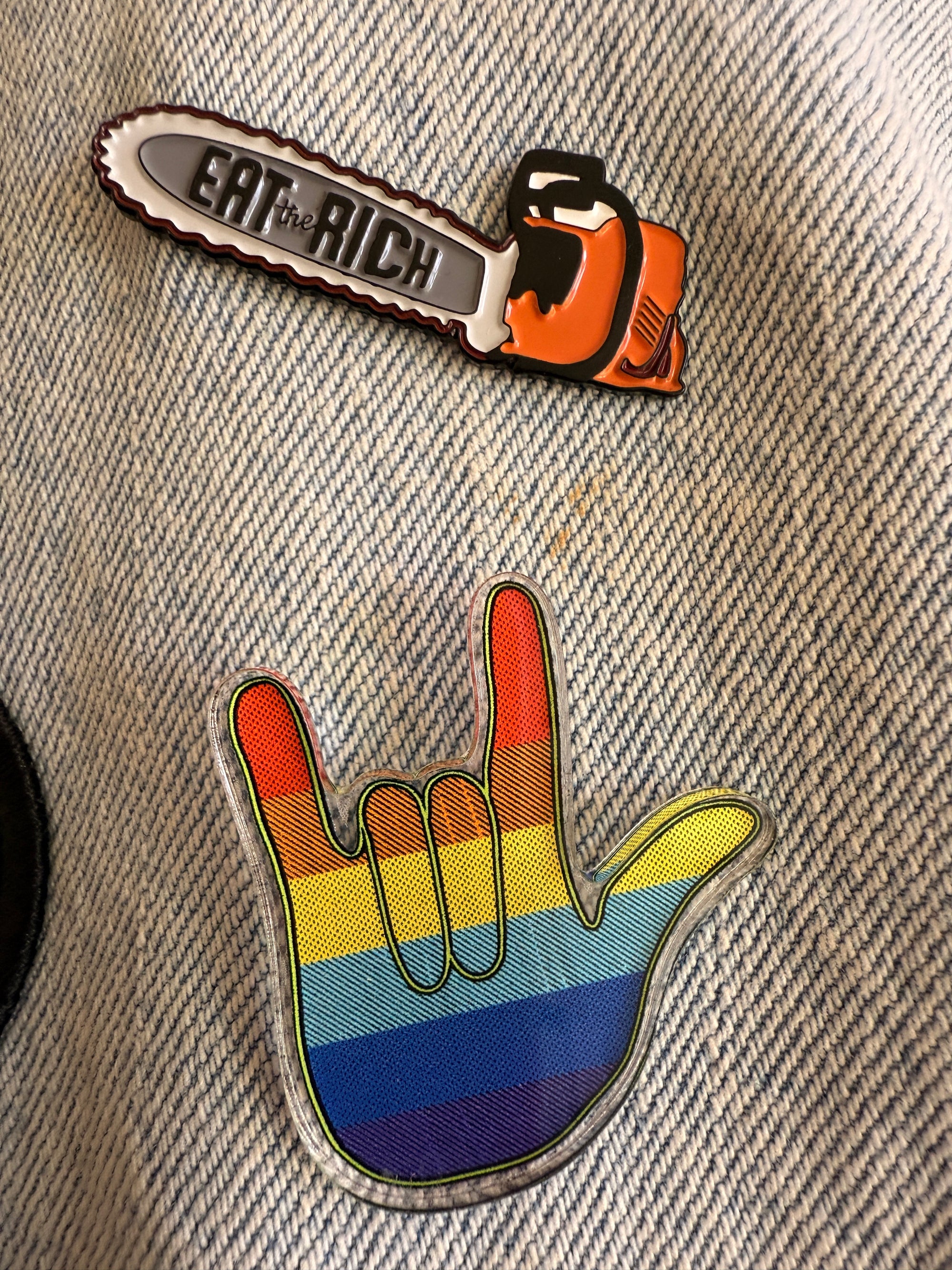 I love You Rainbow Acrylic Pin